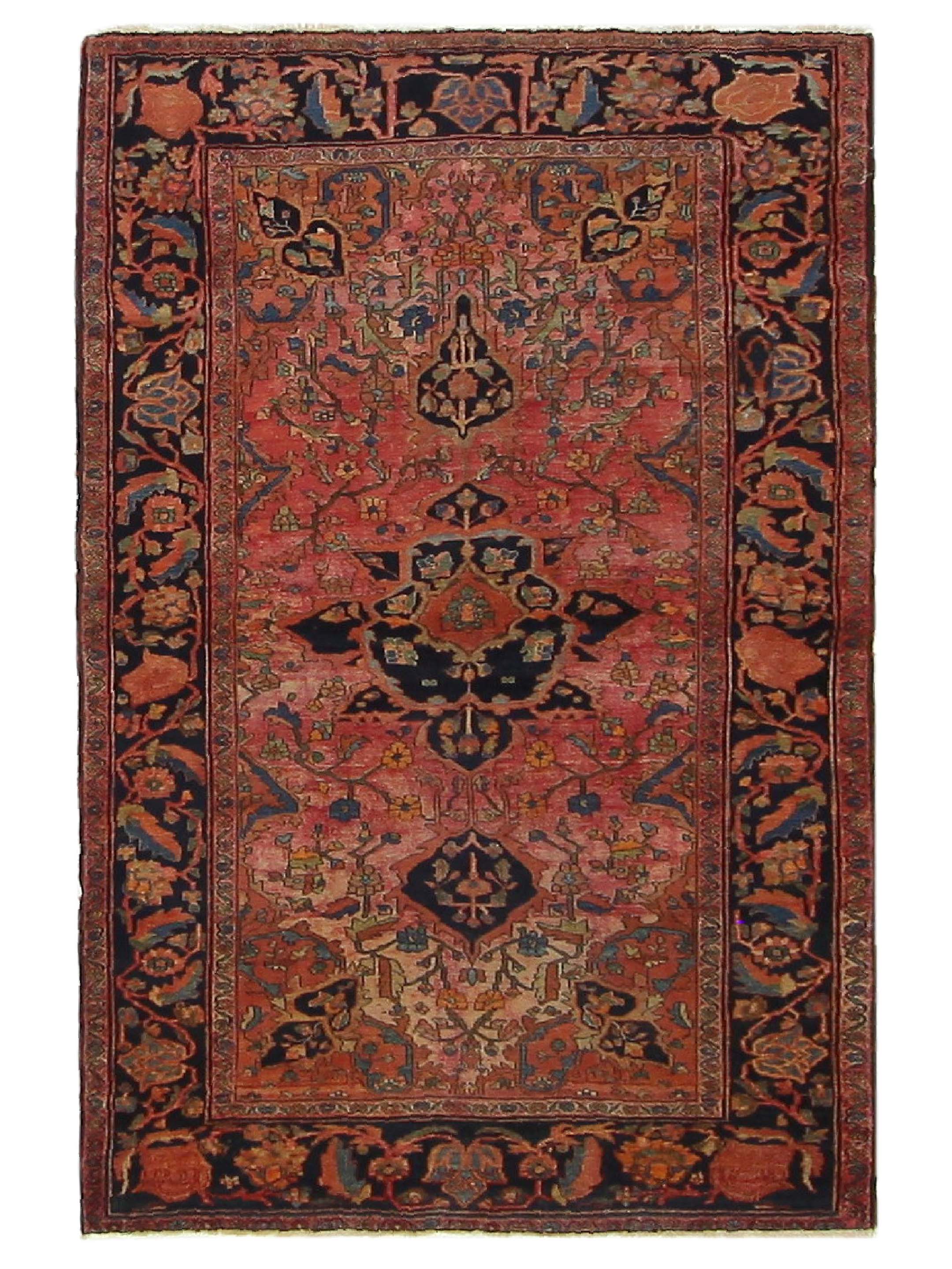Antique Farahan Pink Rust 4x6