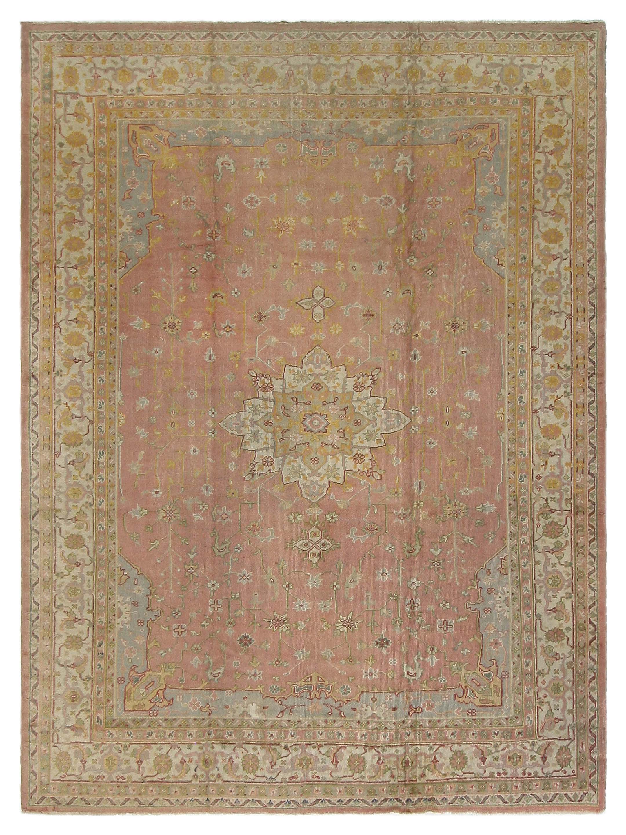 Antique Ushak Pink 9x12