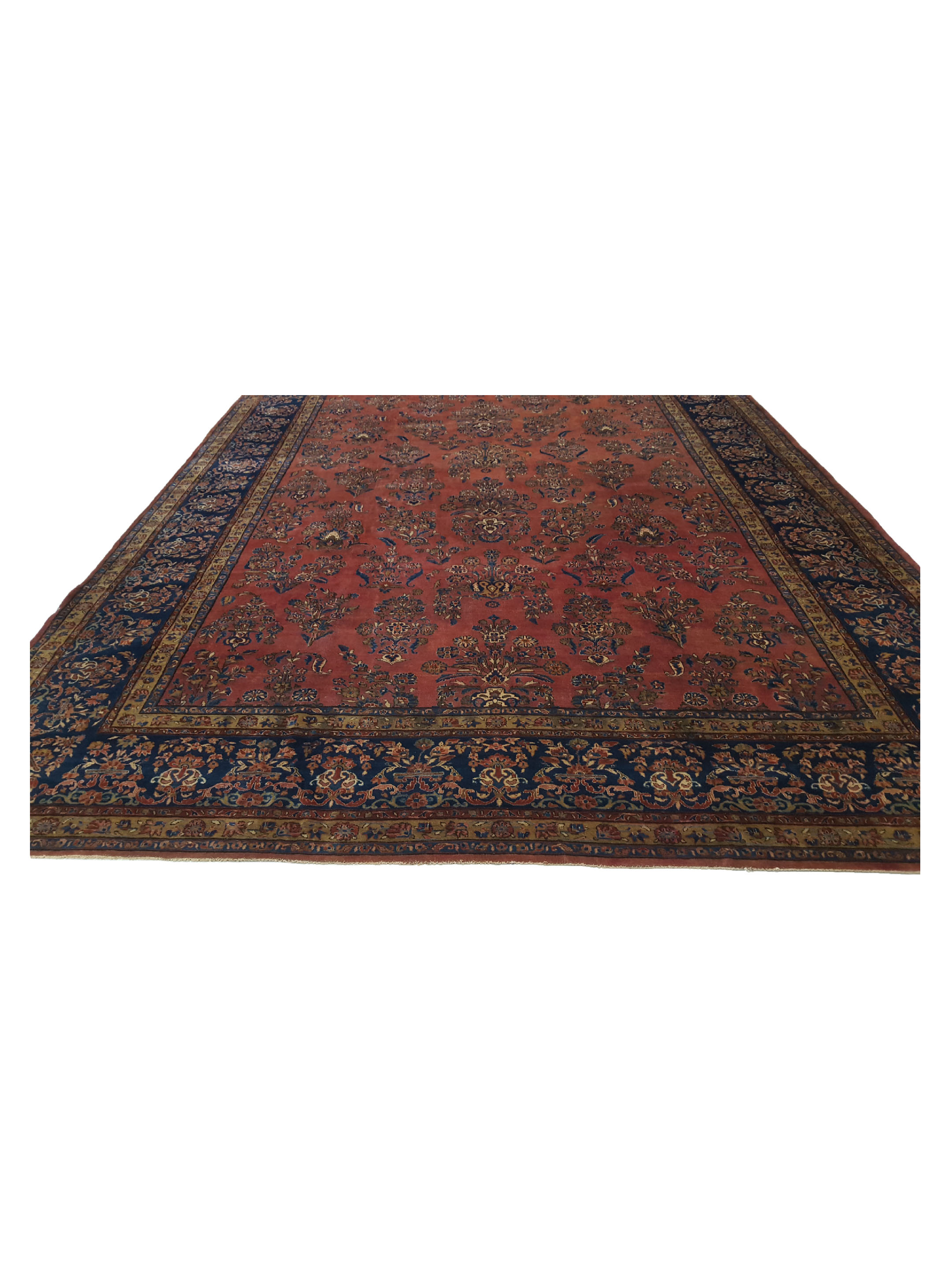 Antique Kashan Rust 10x17 - Image 2 of 8
