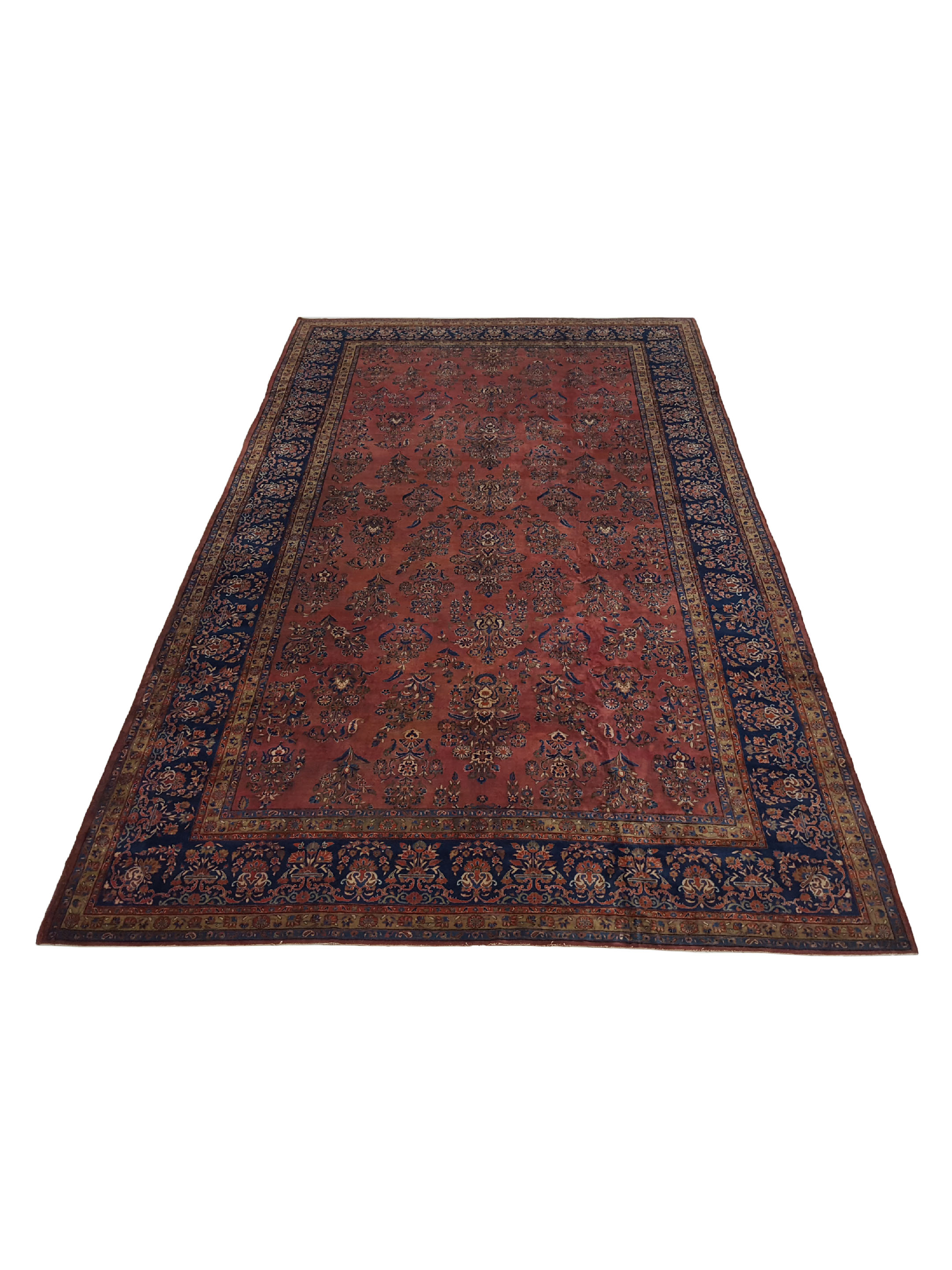 Antique Kashan Rust 10x17 - Image 3 of 8