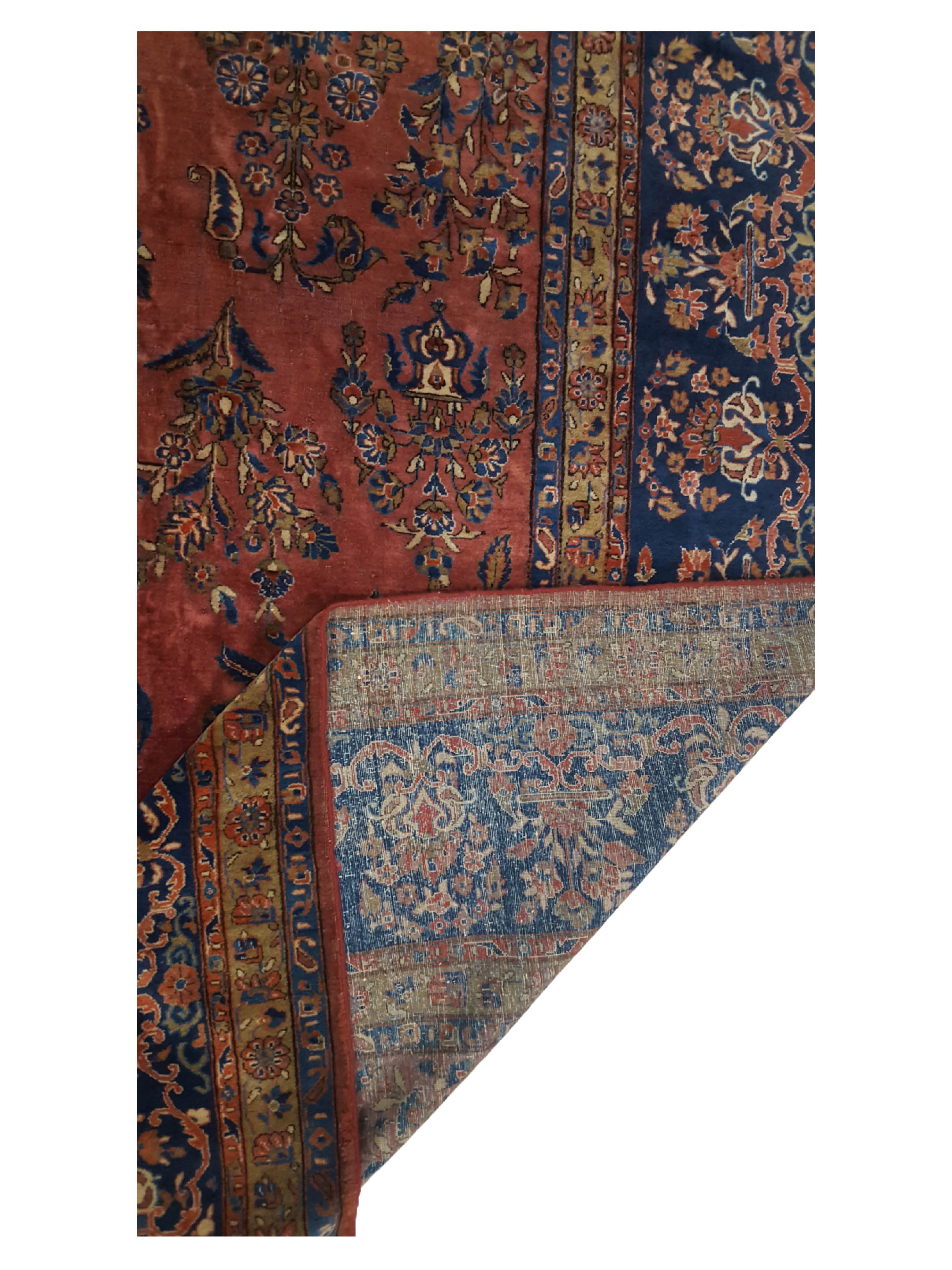Antique Kashan Rust 10x17 - Image 4 of 8