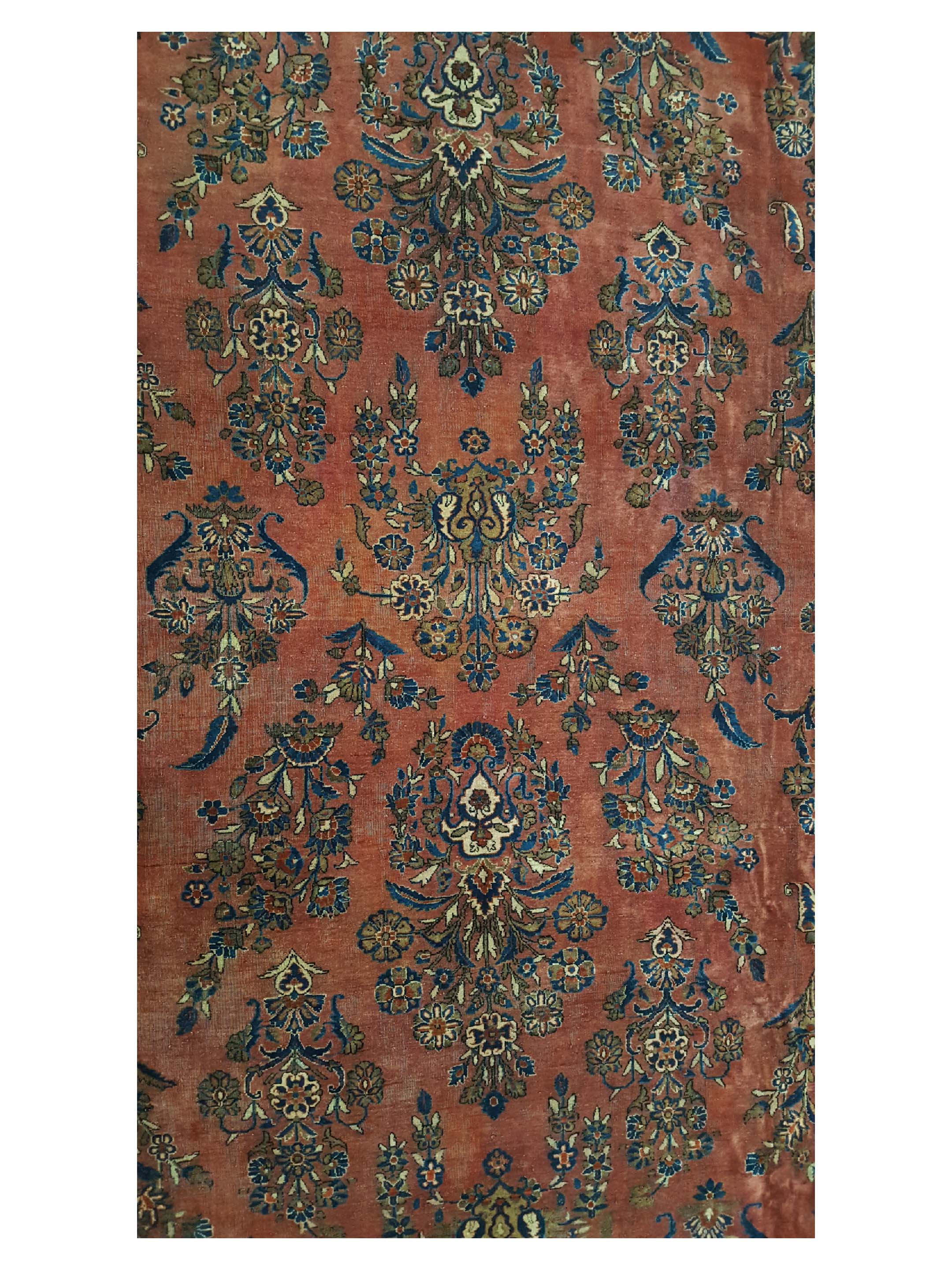 Antique Kashan Rust 10x17 - Image 6 of 8