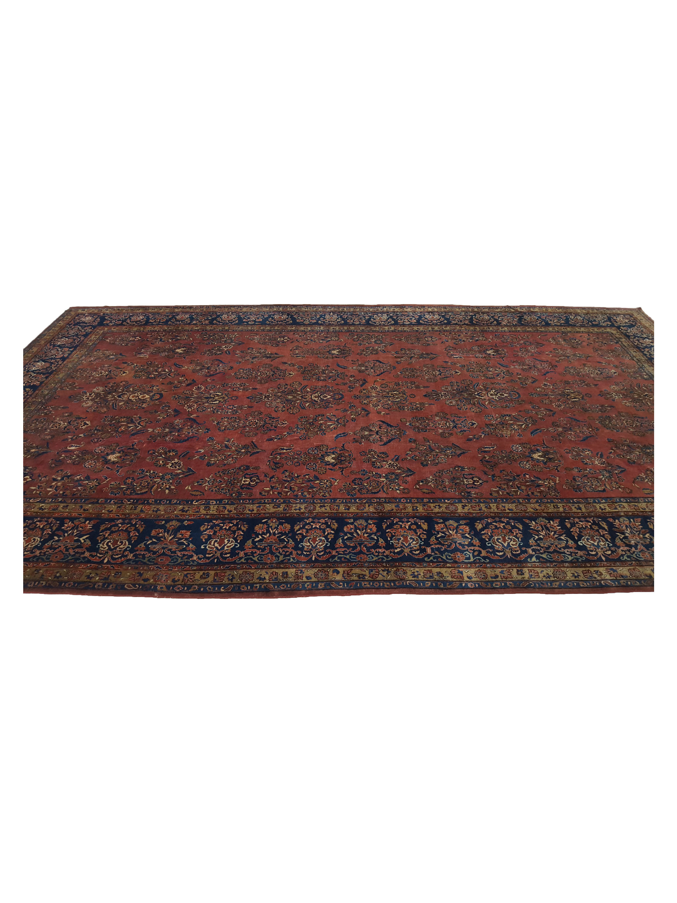Antique Kashan Rust 10x17 - Image 7 of 8