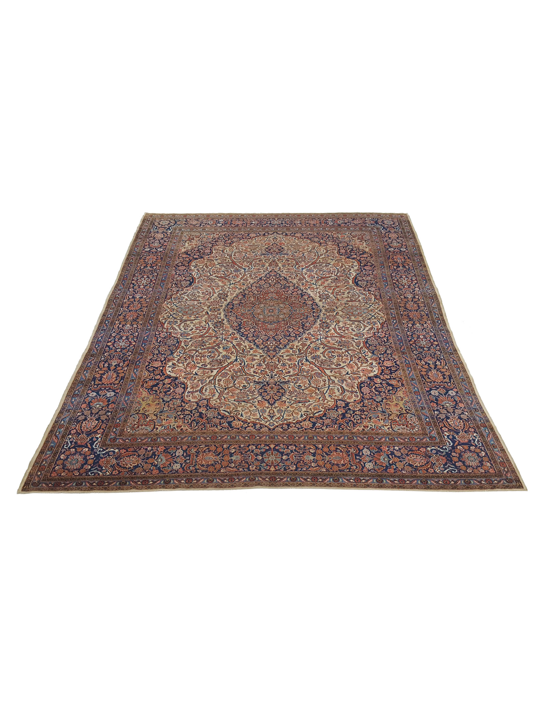 Antique Kashan Ivory 8x11 - Image 2 of 7