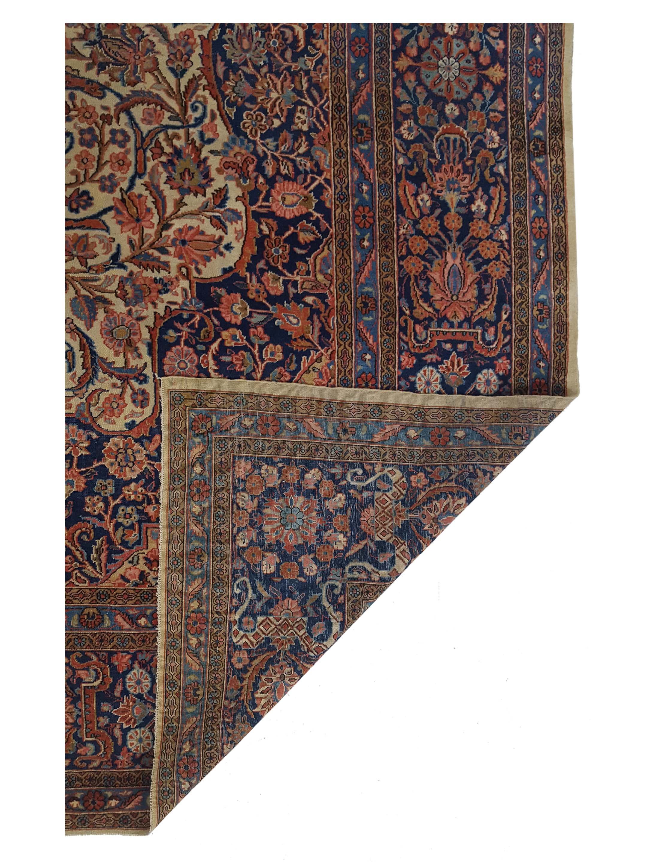 Antique Kashan Ivory 8x11 - Image 3 of 7