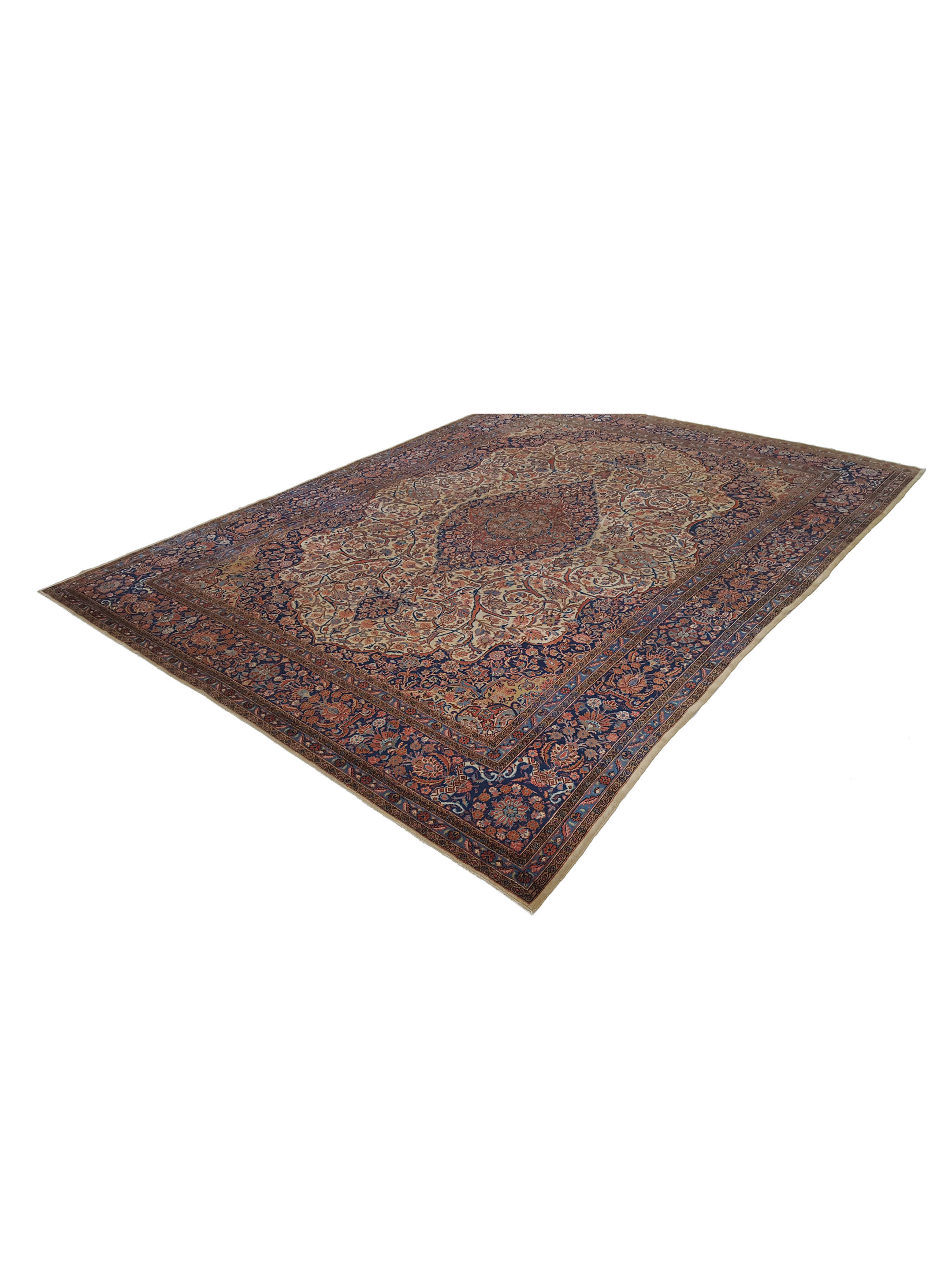 Antique Kashan Ivory 8x11 - Image 6 of 7