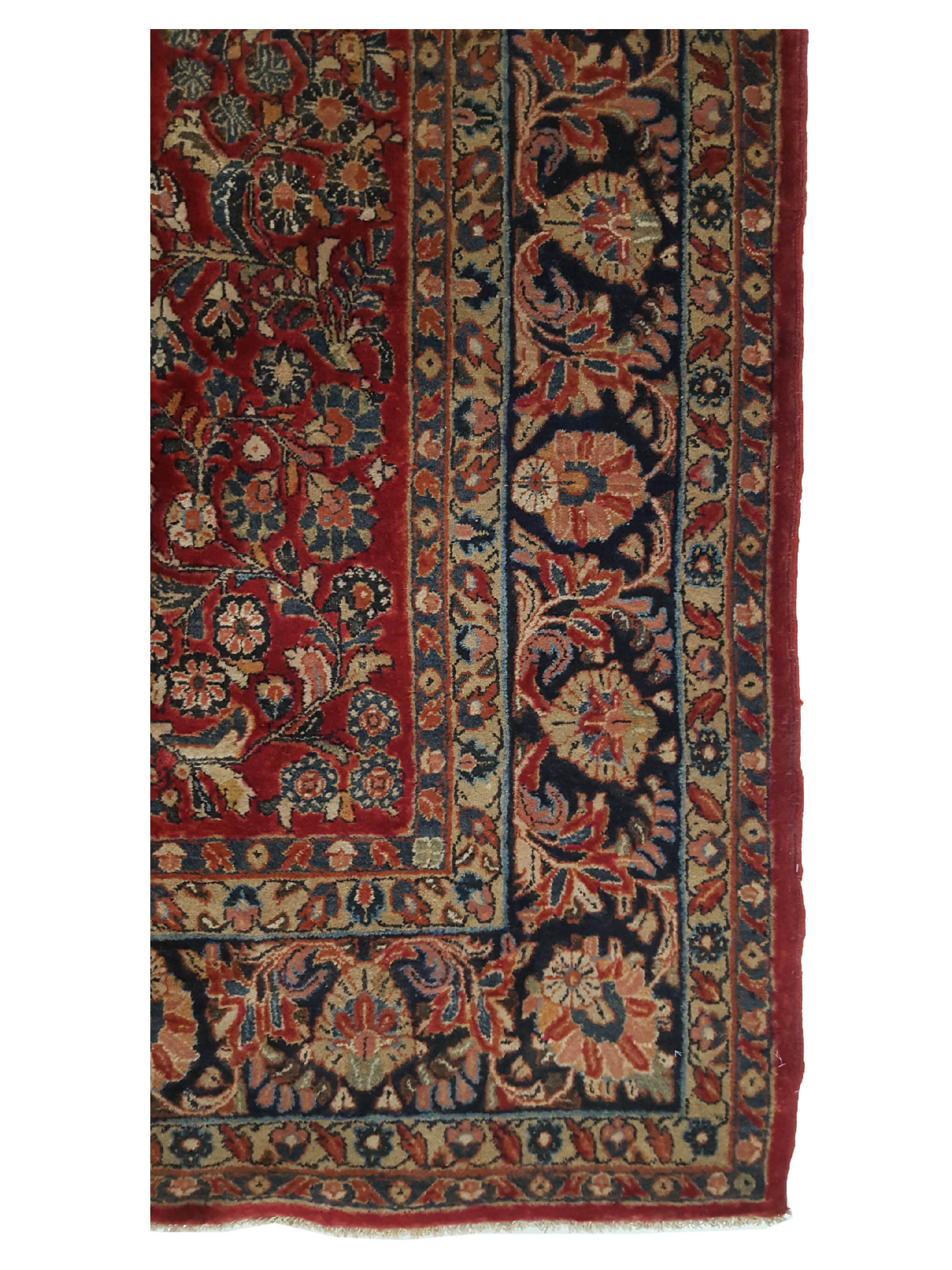 Antique Sarouk Burgundy 9x12 - Image 4 of 6