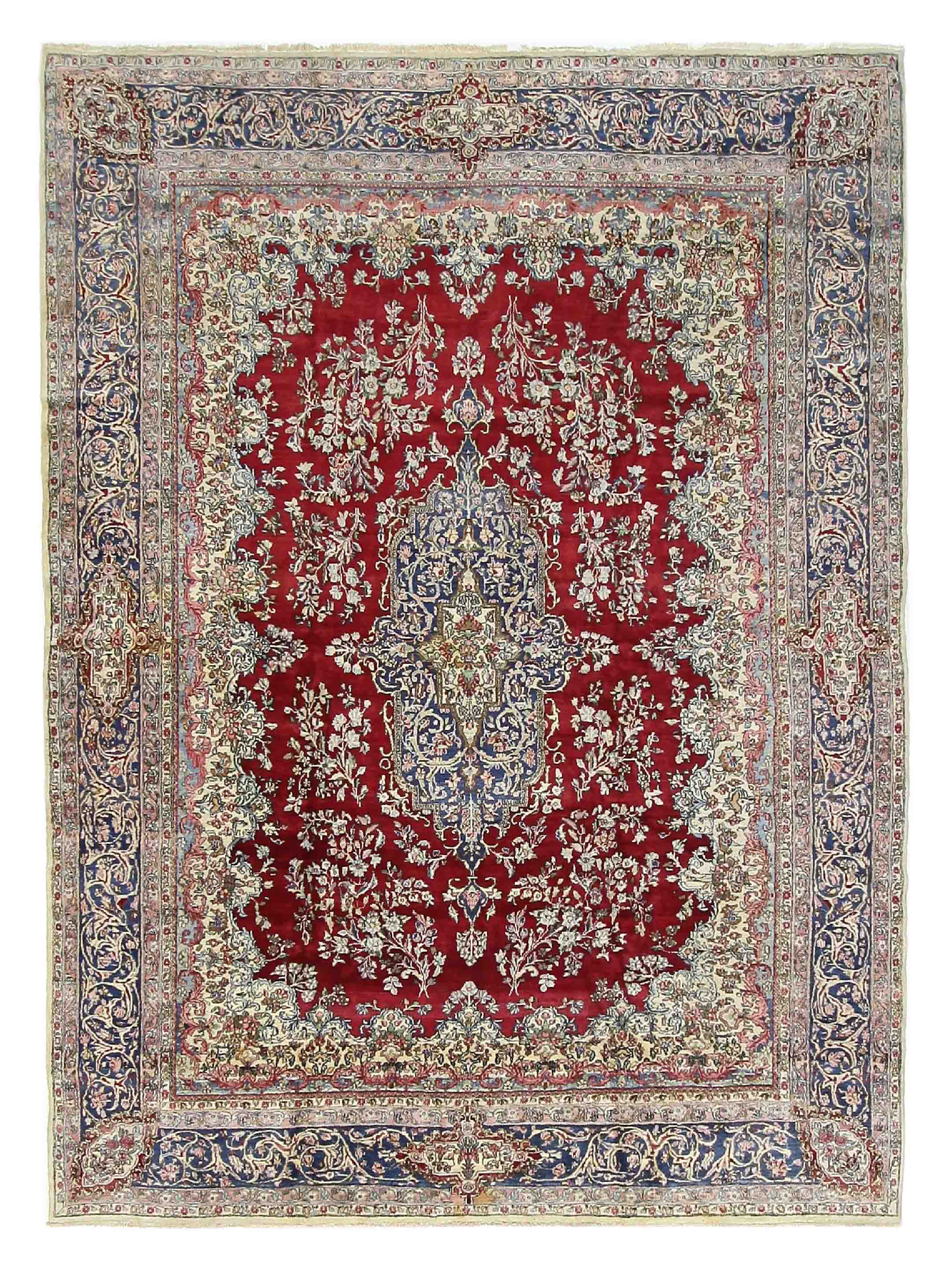 Antique Kerman Rust 9x12