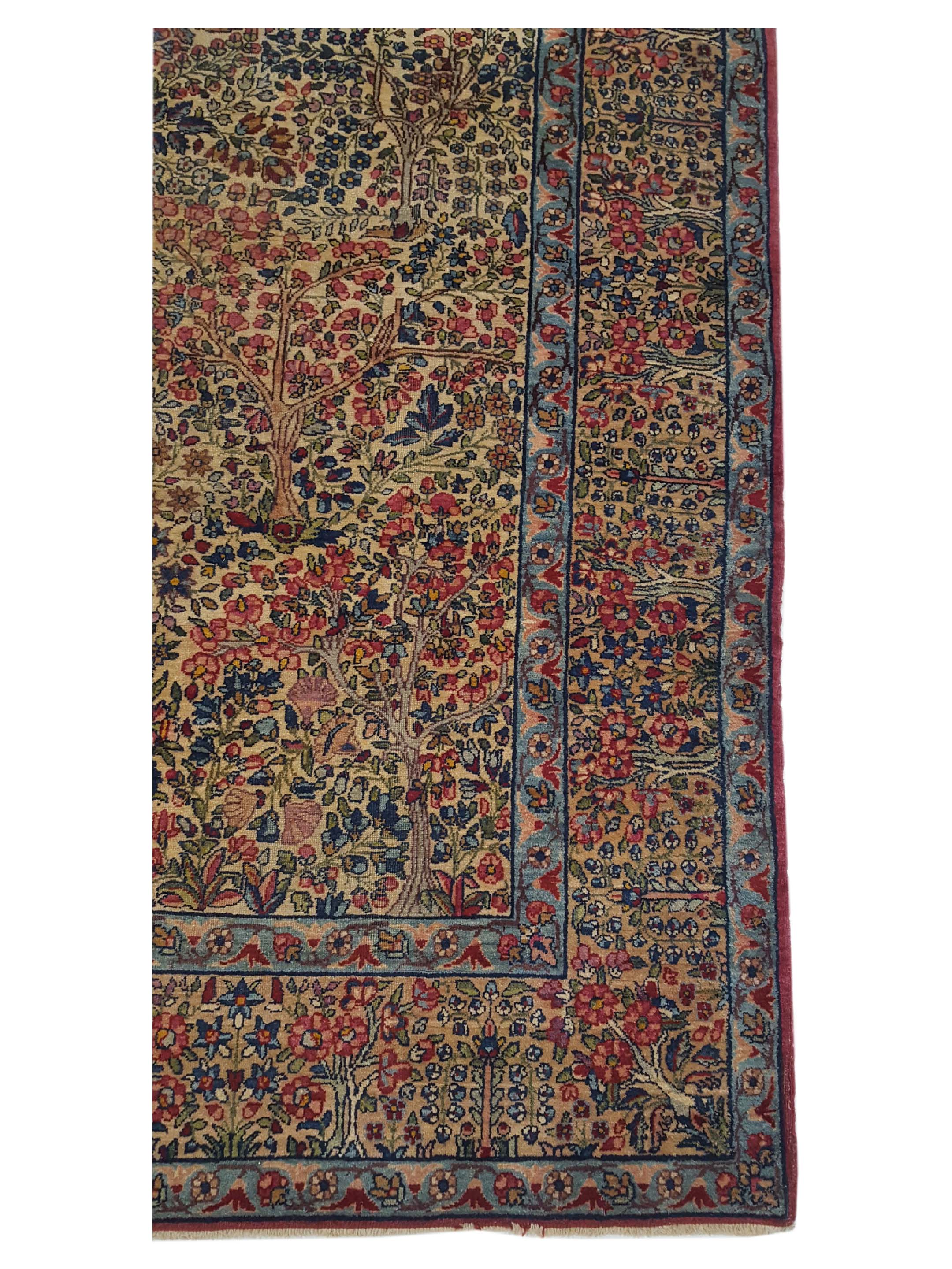 Antique Kerman Ivory 5x8 - Image 4 of 6