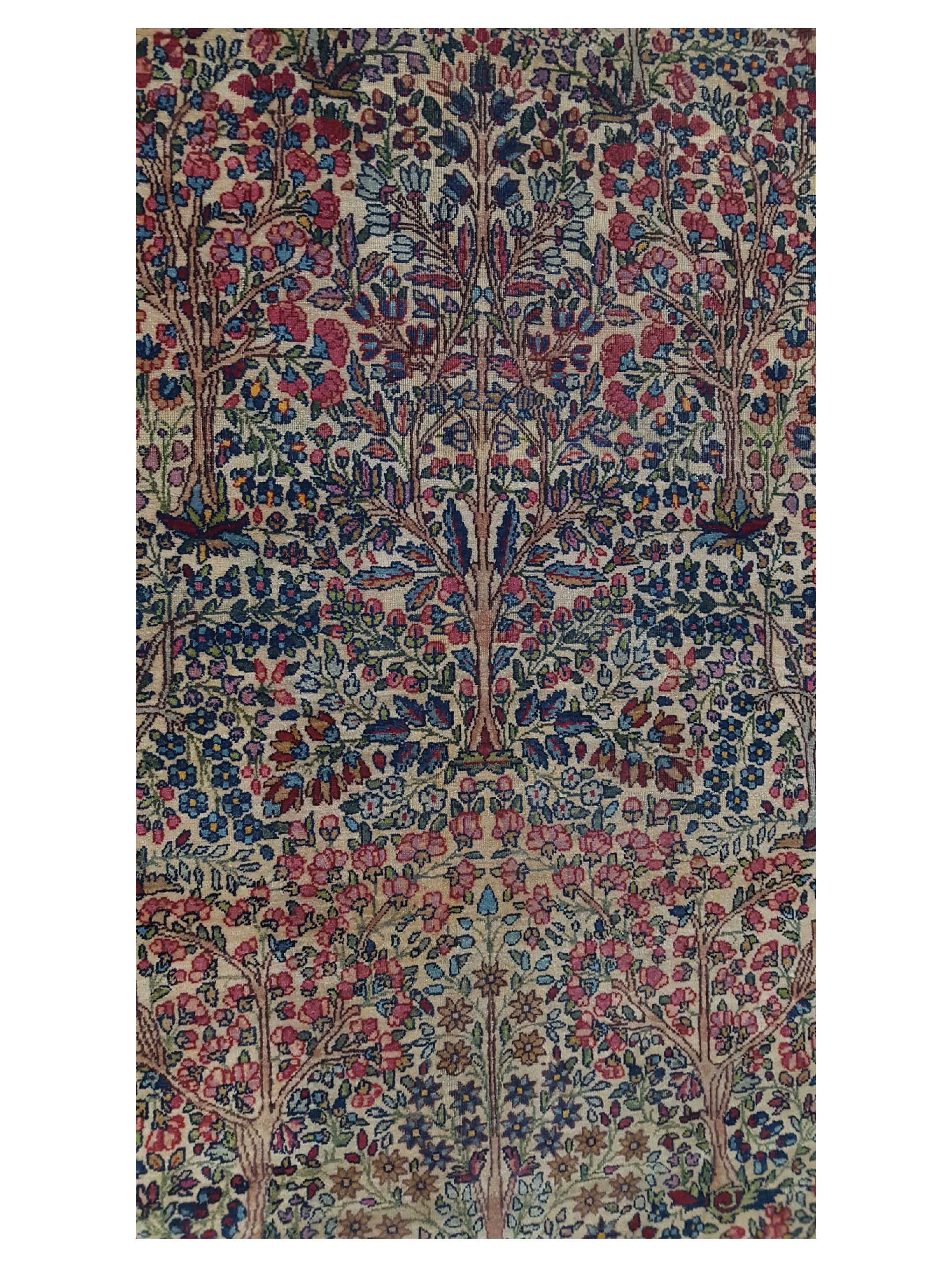 Antique Kerman Ivory 5x8 - Image 5 of 6
