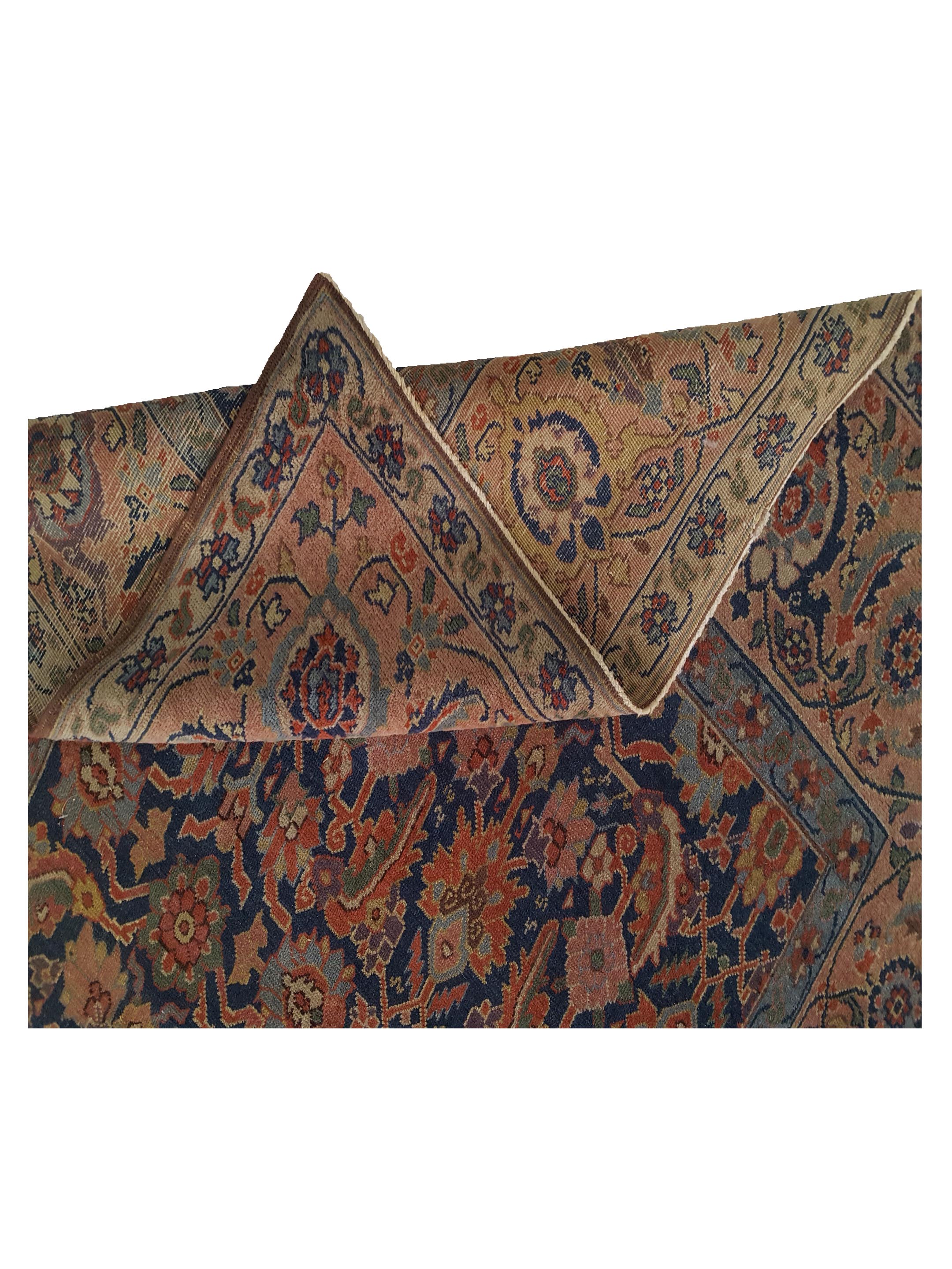 Antique Farahan Indigo 5x9 - Image 5 of 5