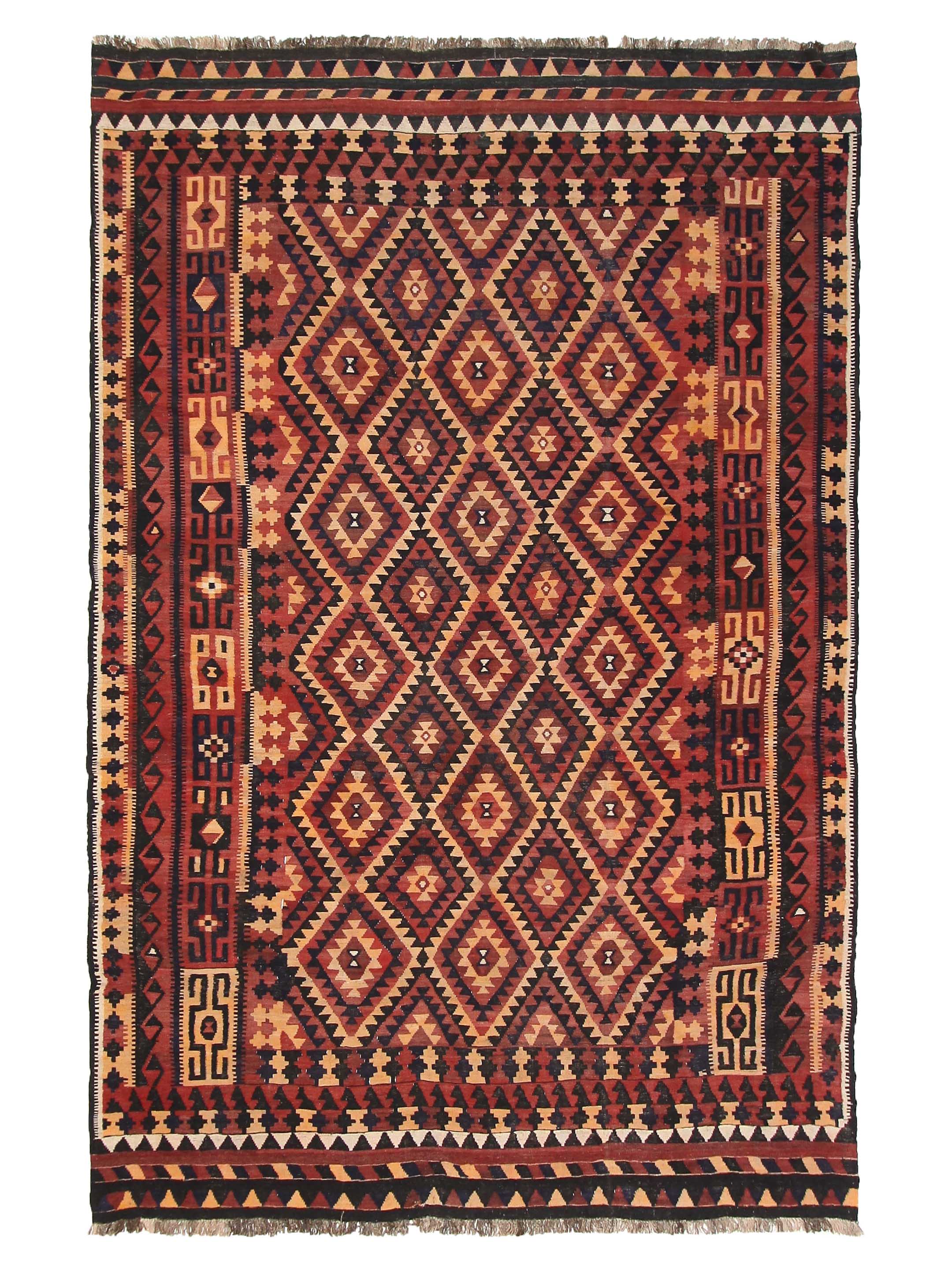 Kilim Hand Woven Rust 10x15