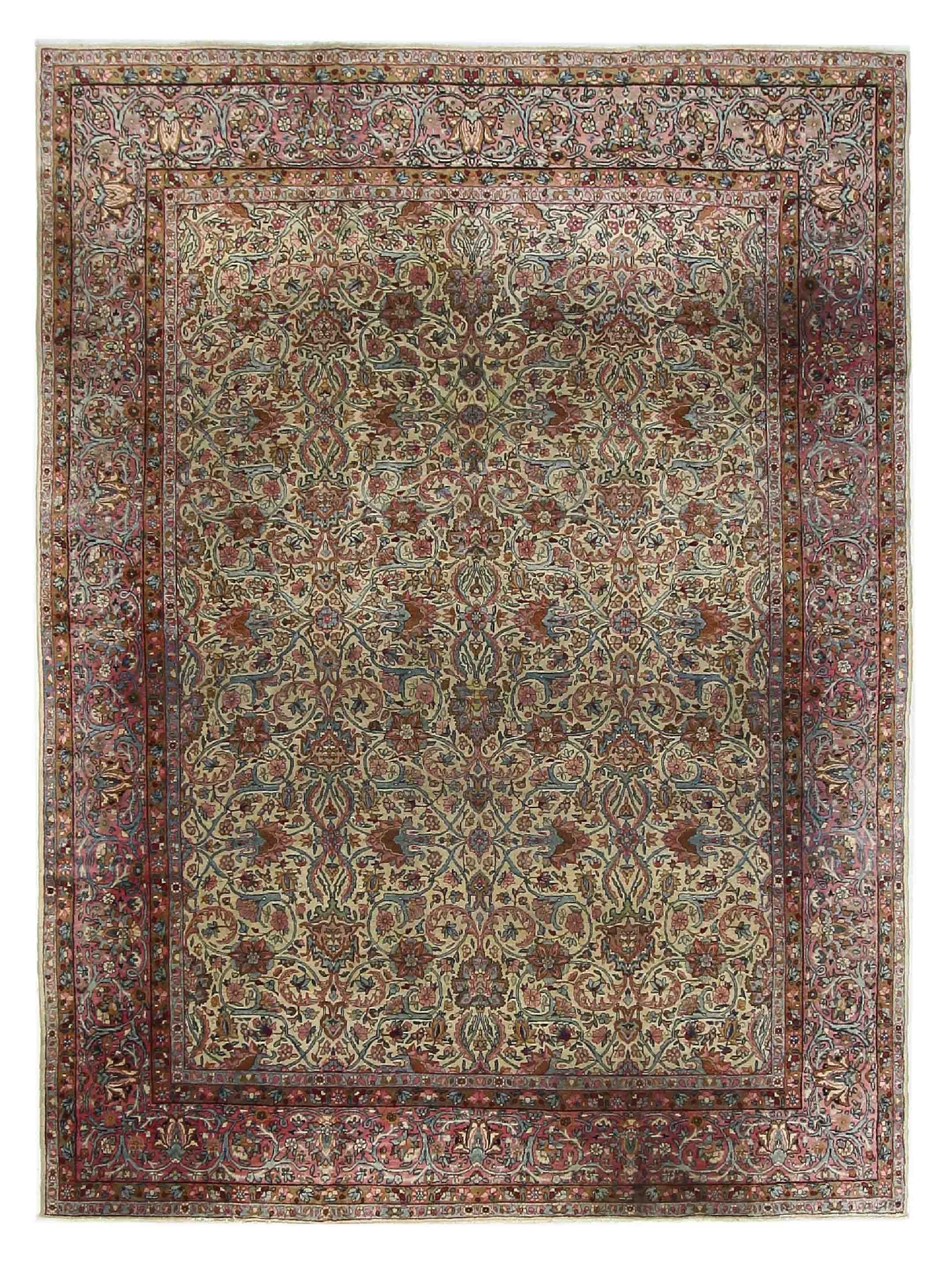 Antique Kerman Rust 9x12