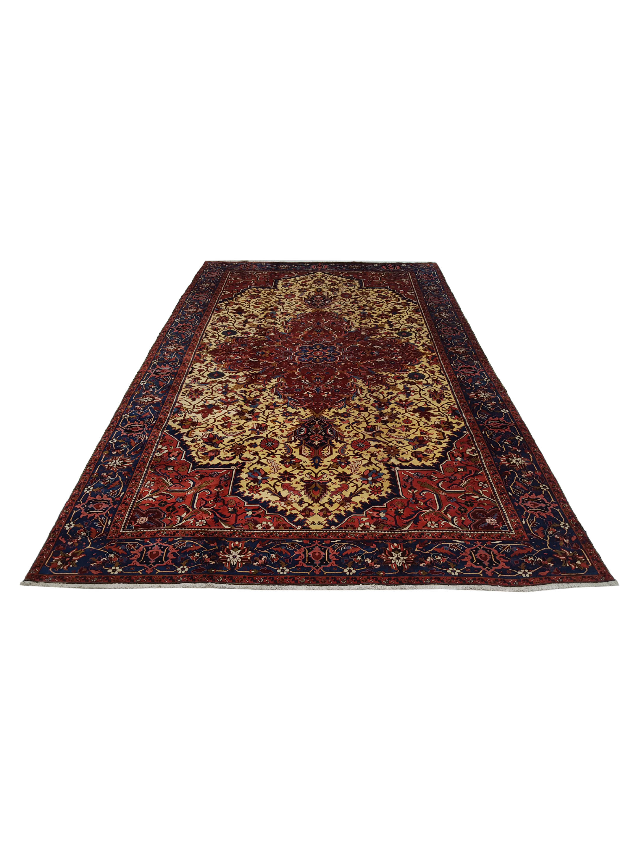 Antique Heriz Ivory 12x18 - Image 2 of 8