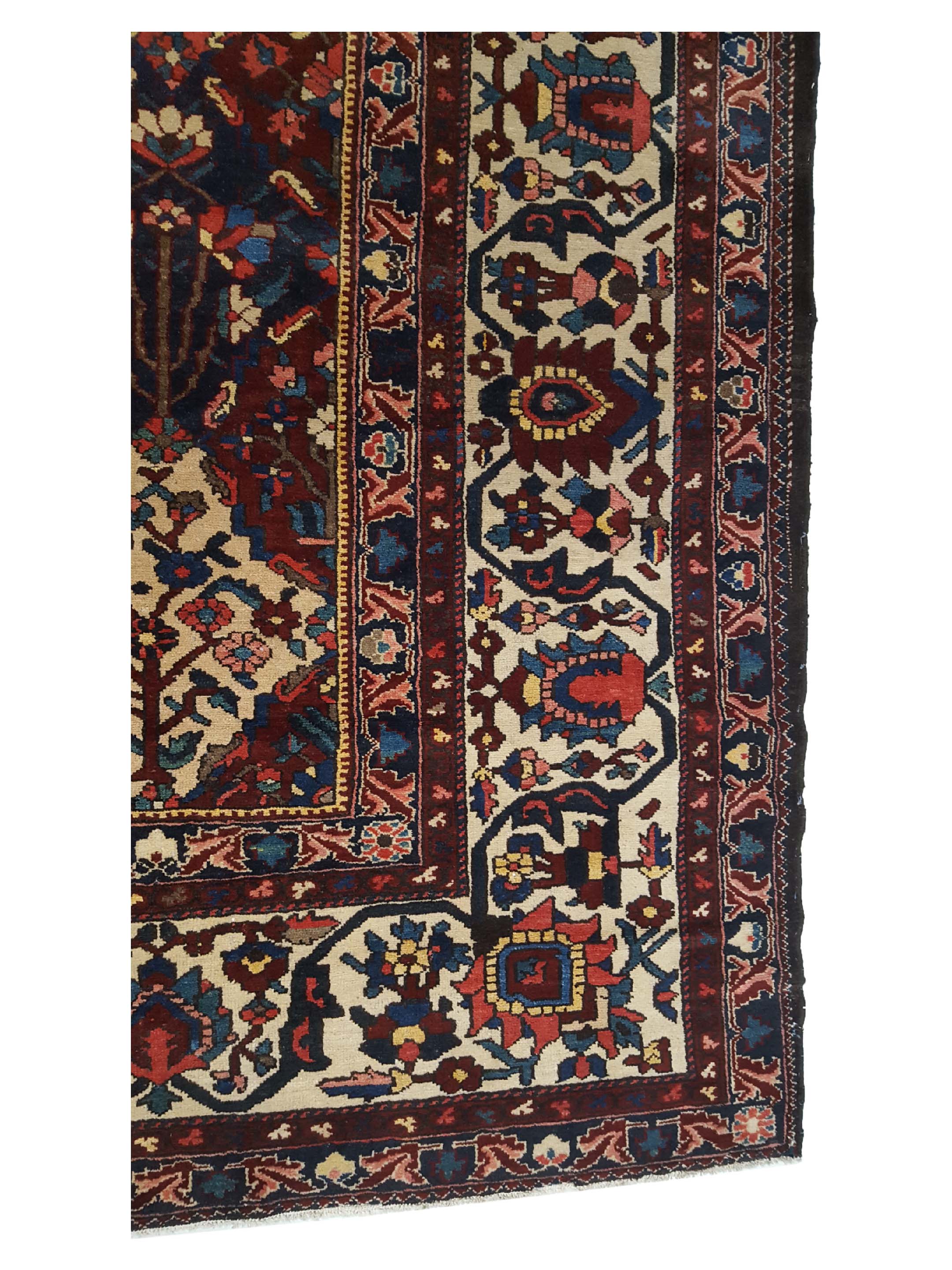 Antique Bakhtiyari Burgundy 13x15 - Image 4 of 6