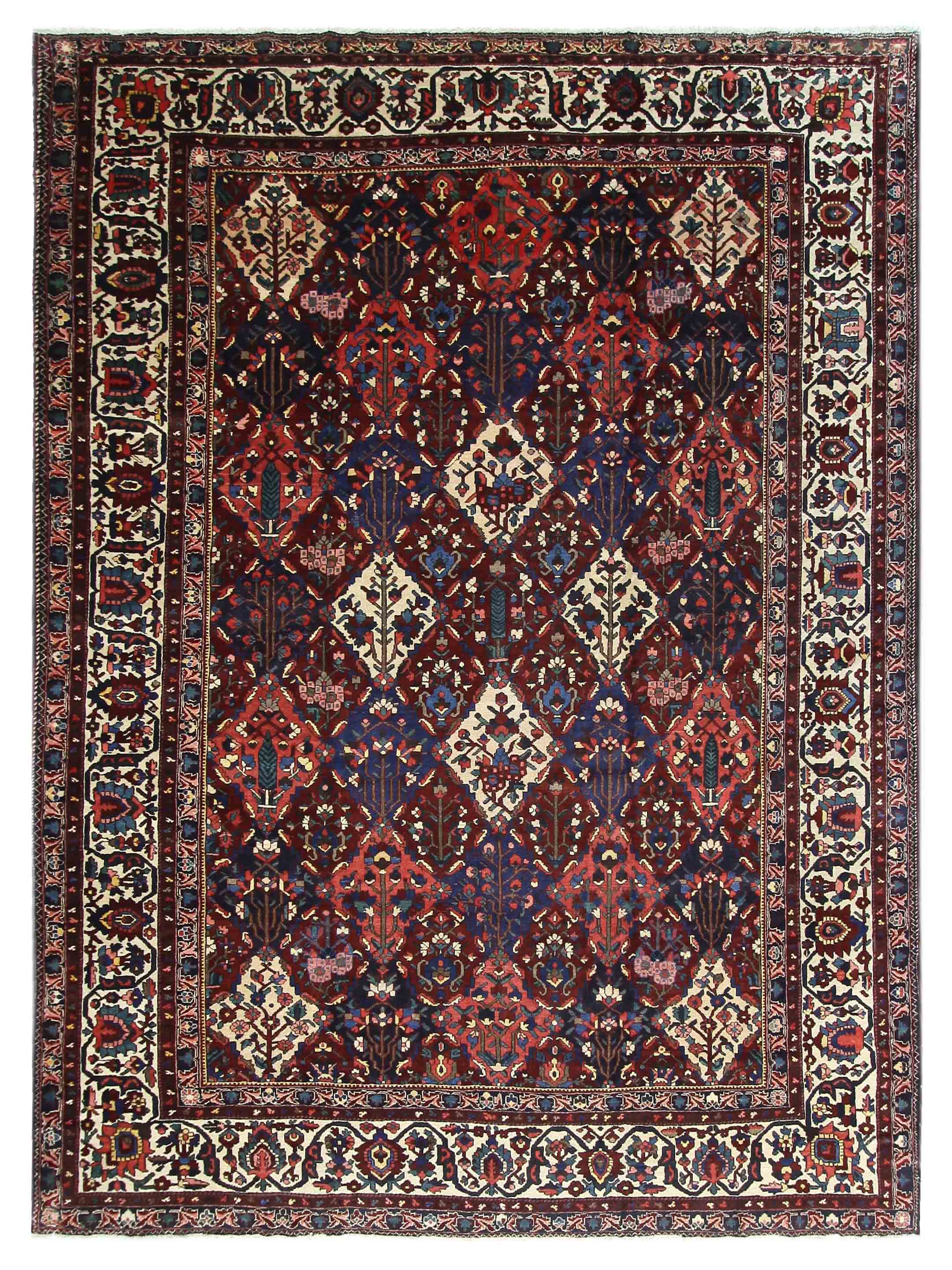 Antique Bakhtiyari Burgundy 13x15