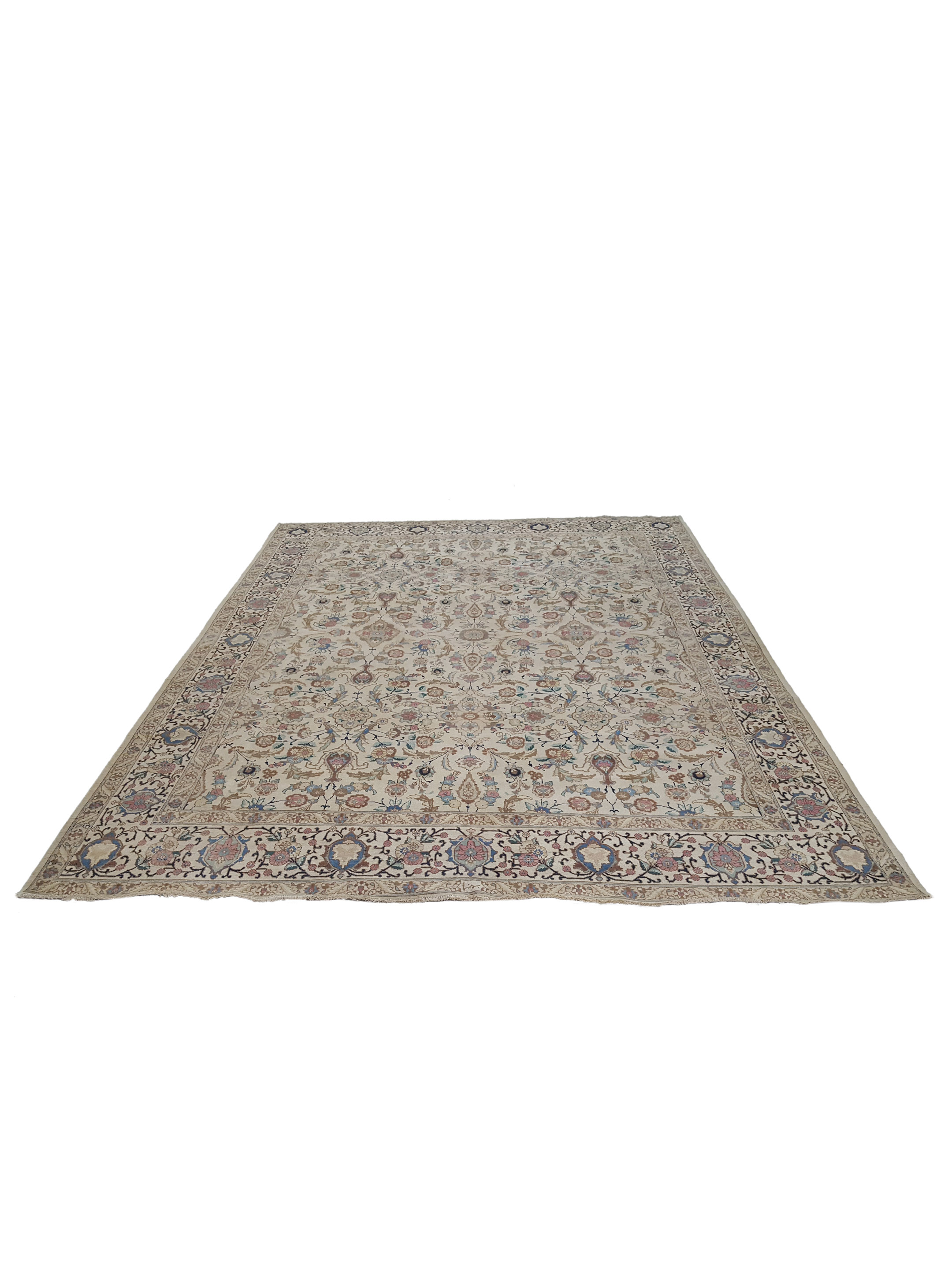 Antique Tabriz Ivory 10x13 - Image 2 of 6
