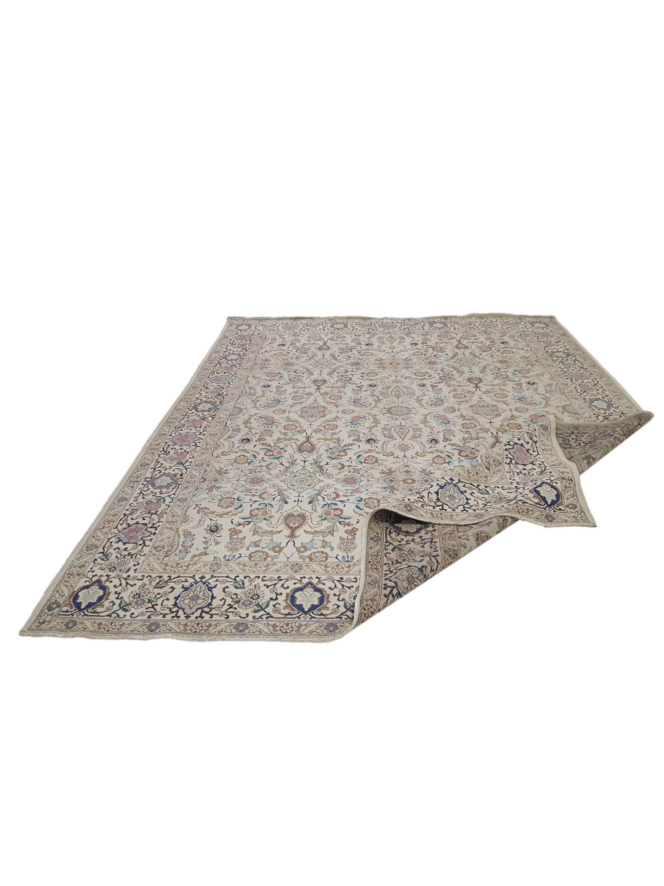 Antique Tabriz Ivory 10x13 - Image 3 of 6