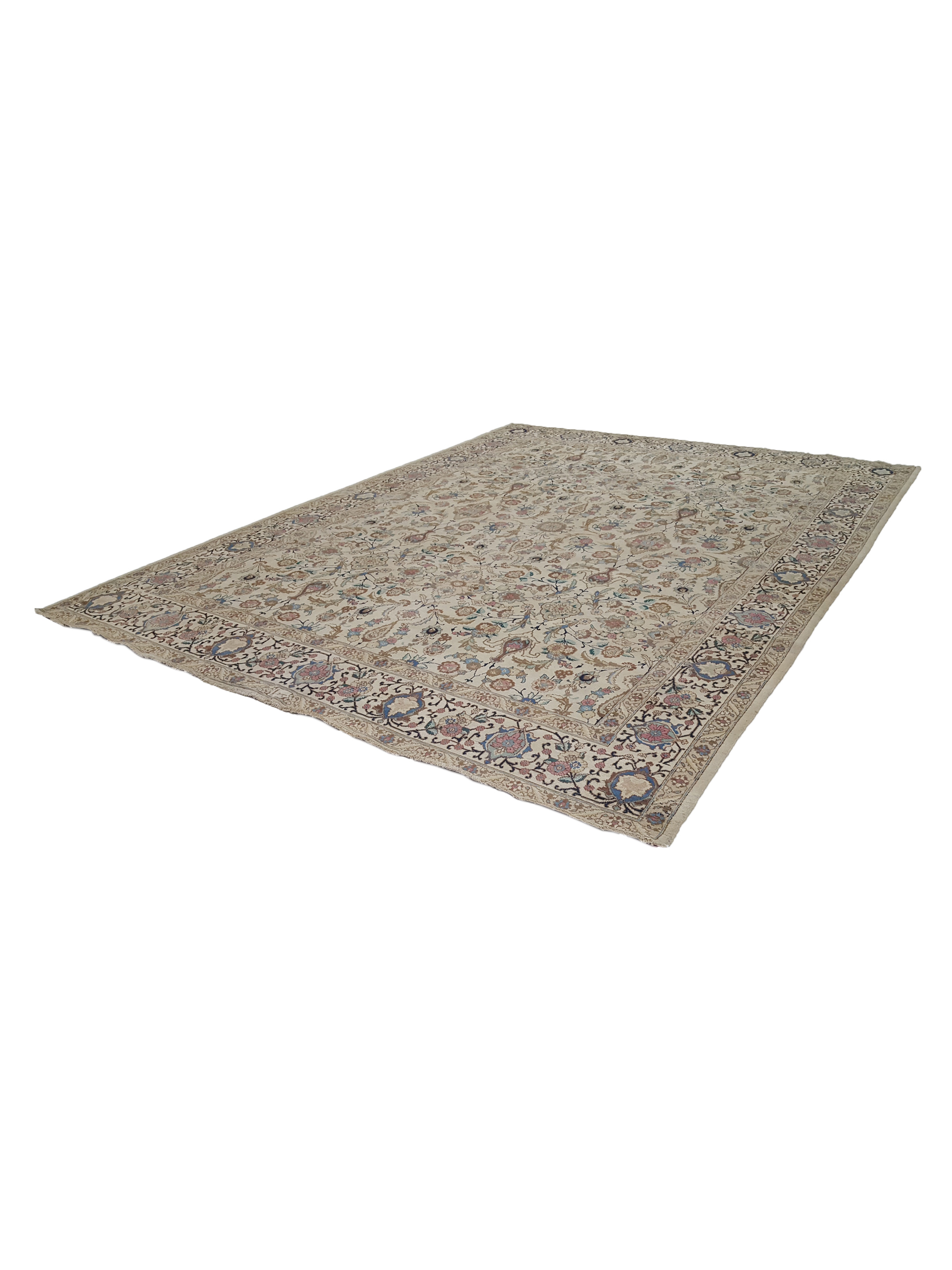 Antique Tabriz Ivory 10x13 - Image 6 of 6