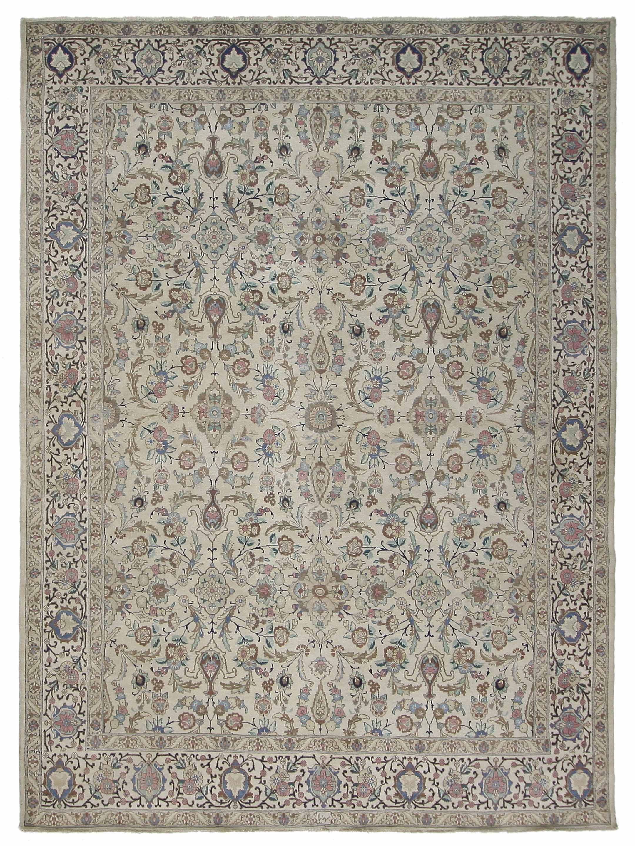 Antique Tabriz Ivory 10x13