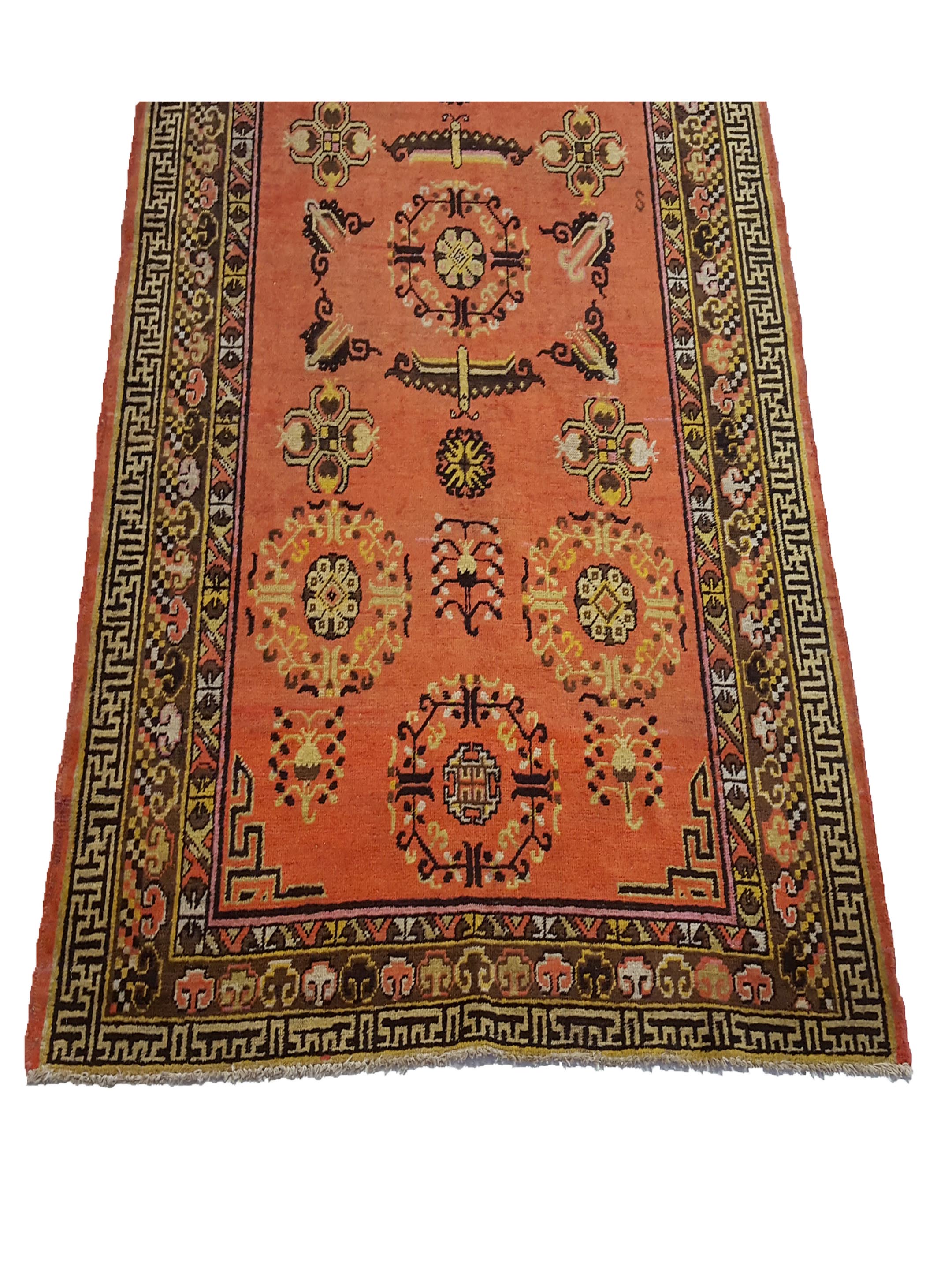 Antique Samarkand Orange 5x8 - Image 2 of 5