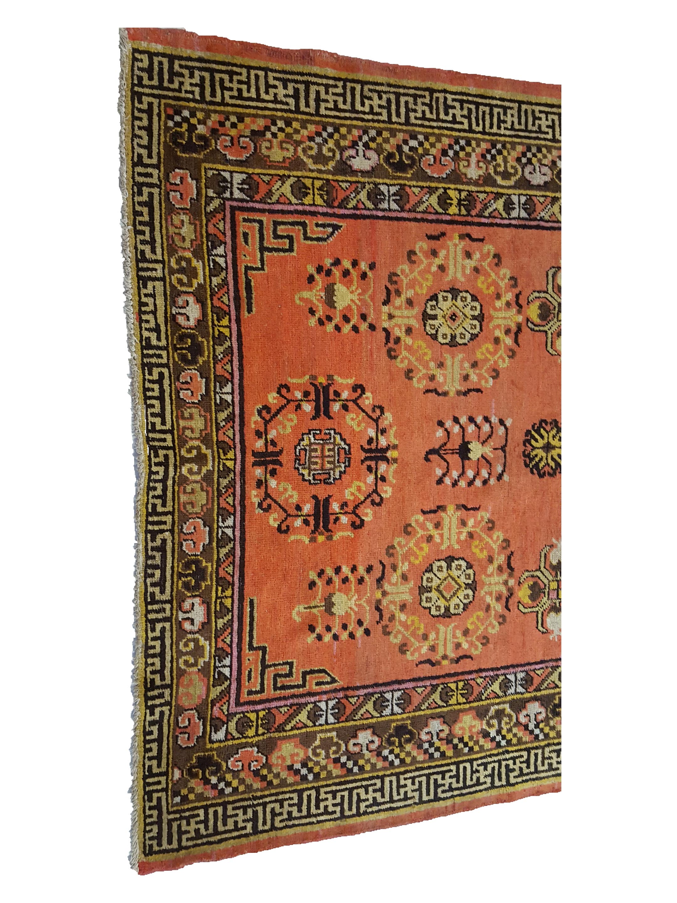 Antique Samarkand Orange 5x8 - Image 4 of 5