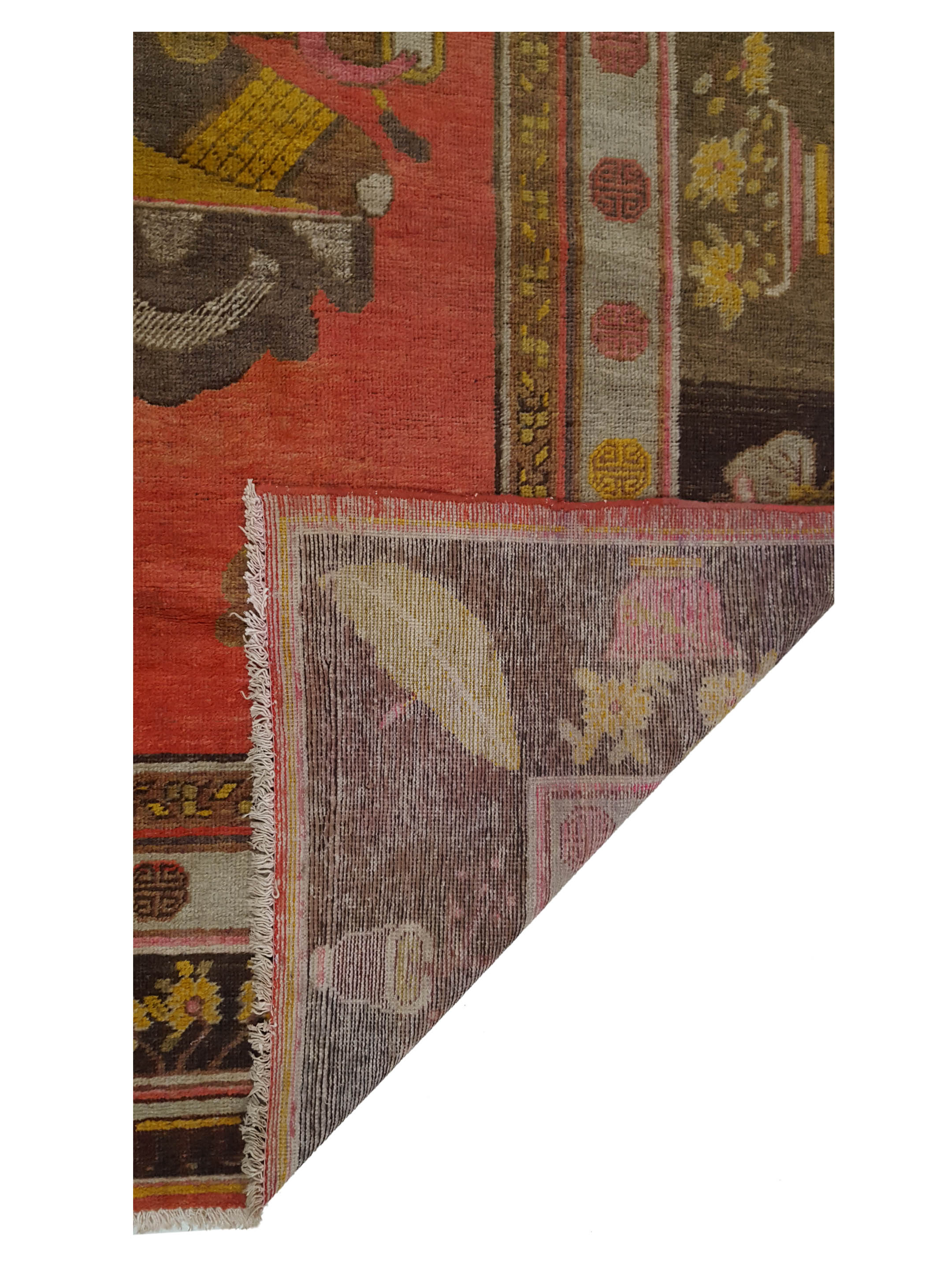 Antique Samarkand Orange 7x13 - Image 3 of 8