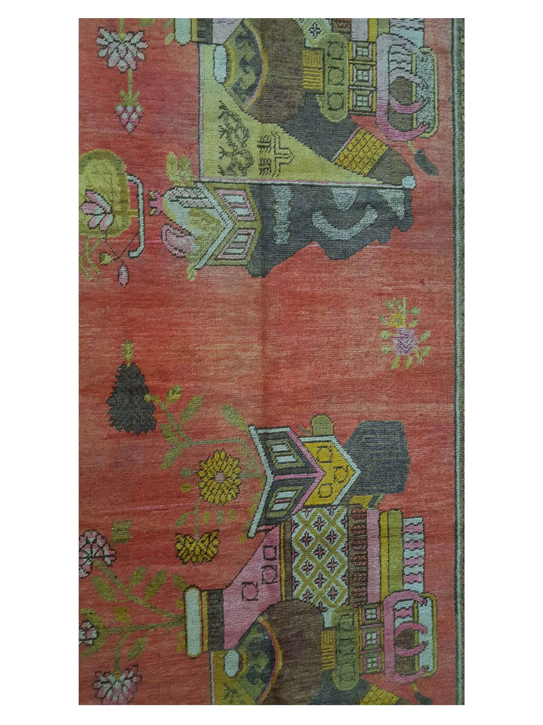 Antique Samarkand Orange 7x13 - Image 5 of 8