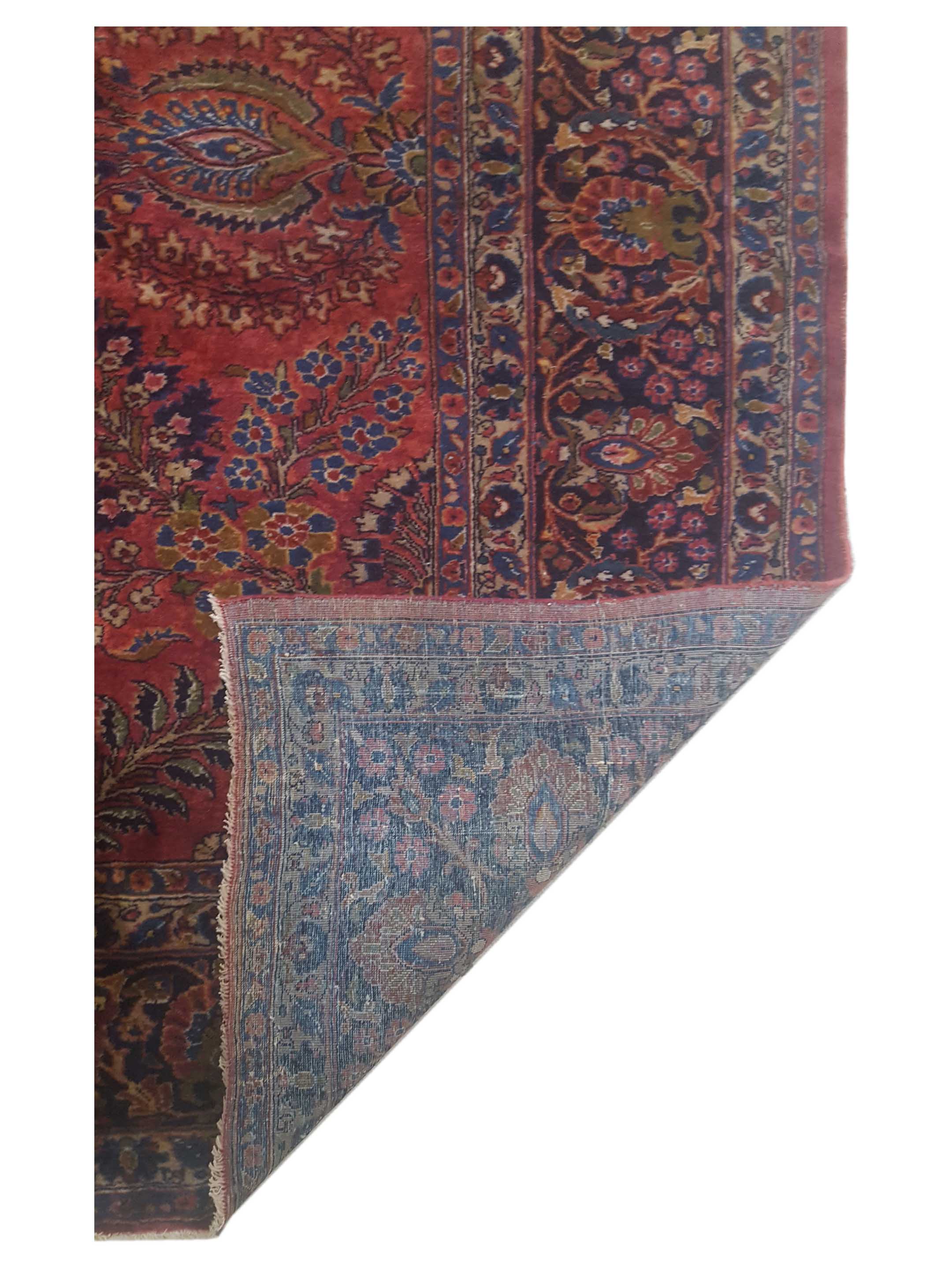 Antique Sarouk Burgundy 9x12 - Image 7 of 7