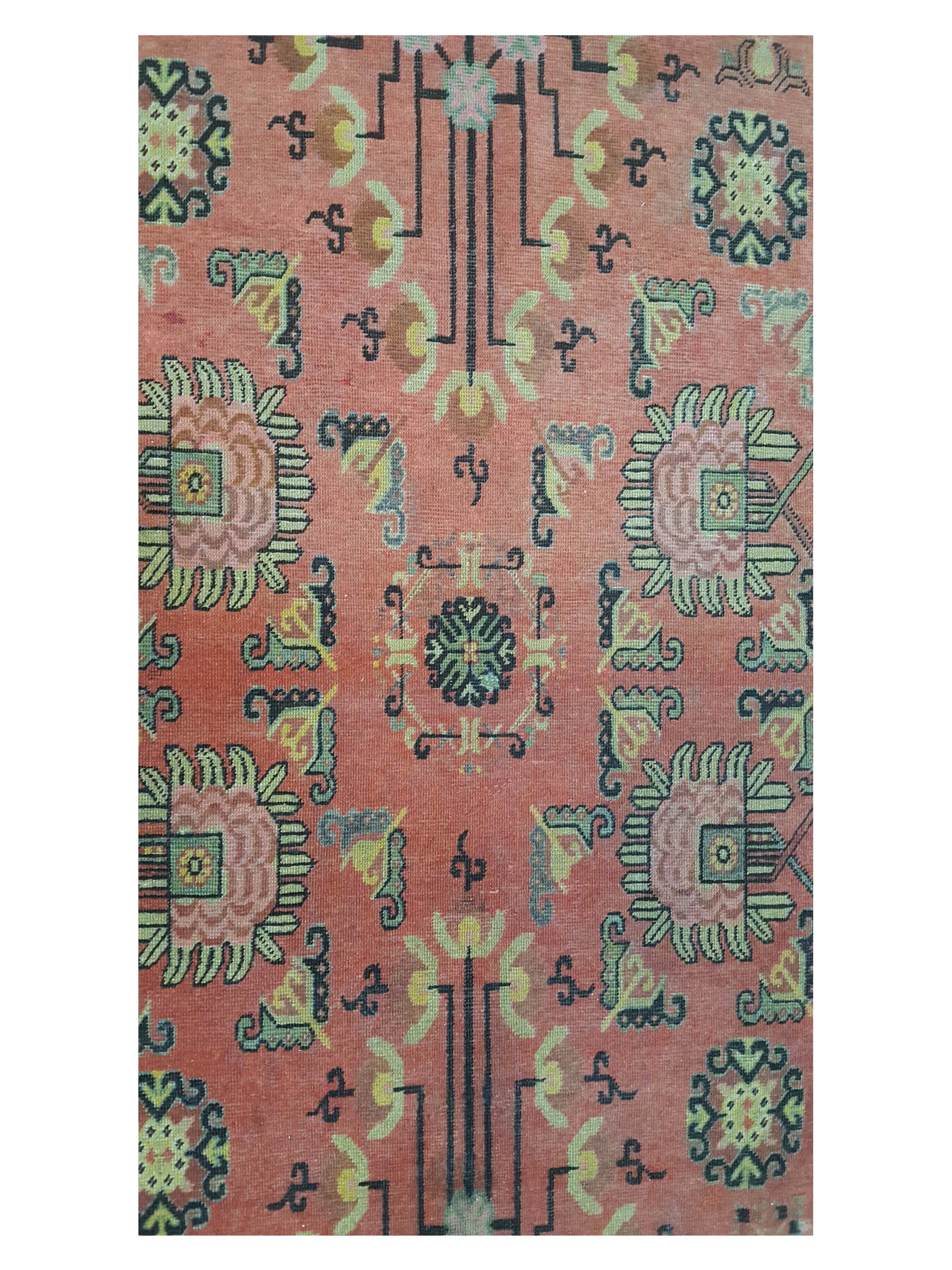 Antique Samarkand Coral 5x10 - Image 5 of 7