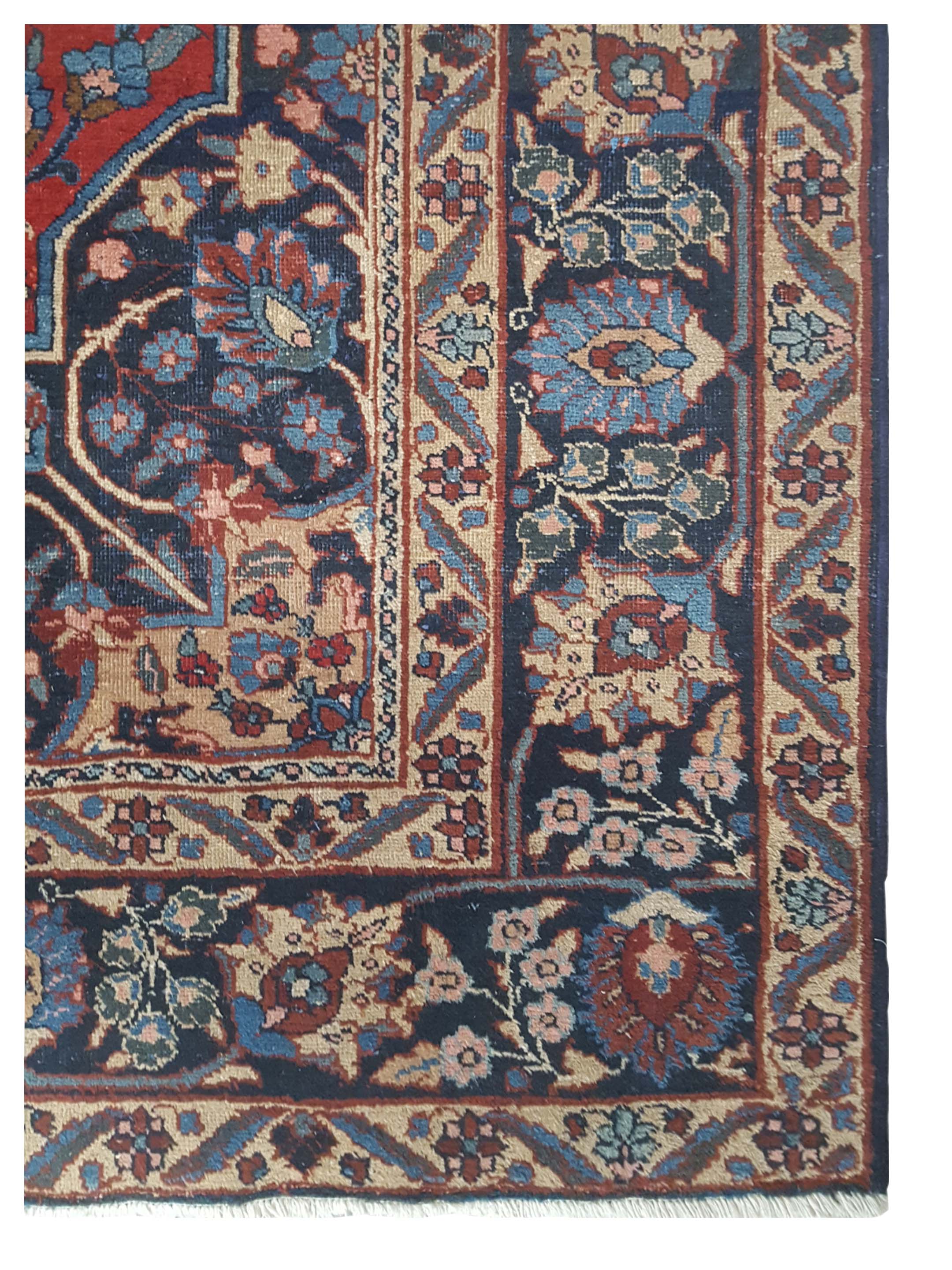 Antique Tabriz Burgundy 8x10 - Image 4 of 6