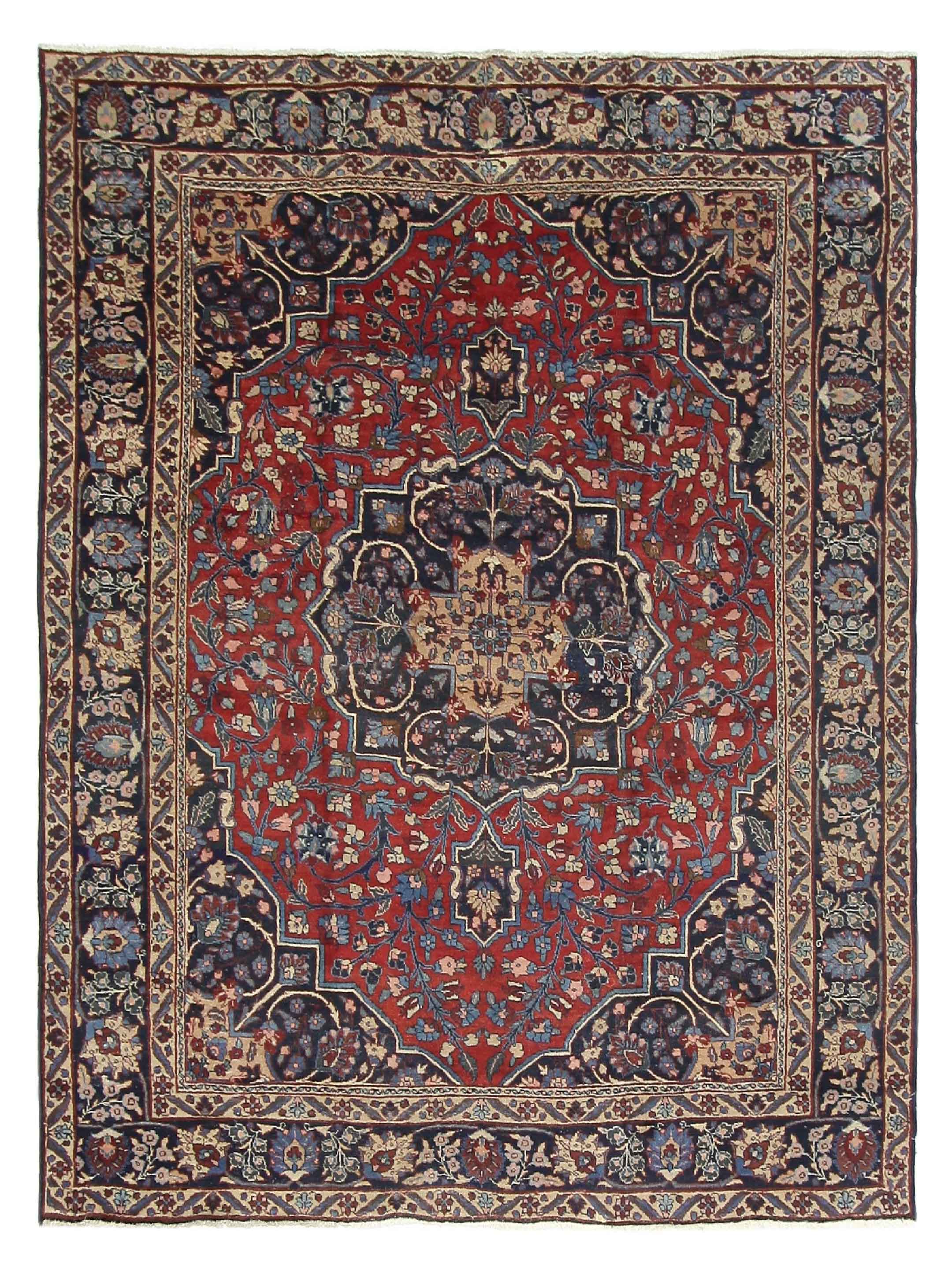Antique Tabriz Burgundy 8x10