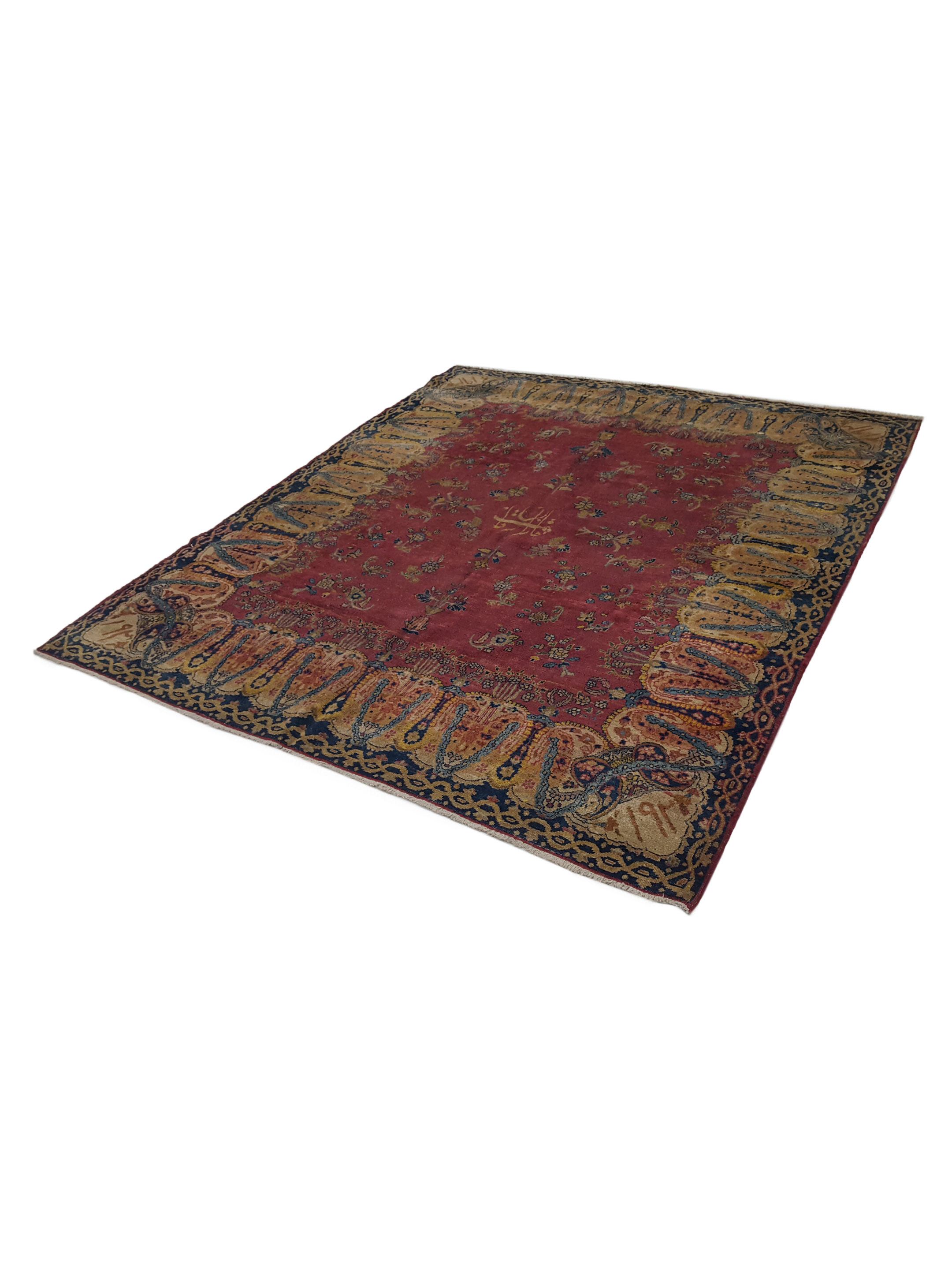 Antique Kazan Rust 7x8 - Image 6 of 6