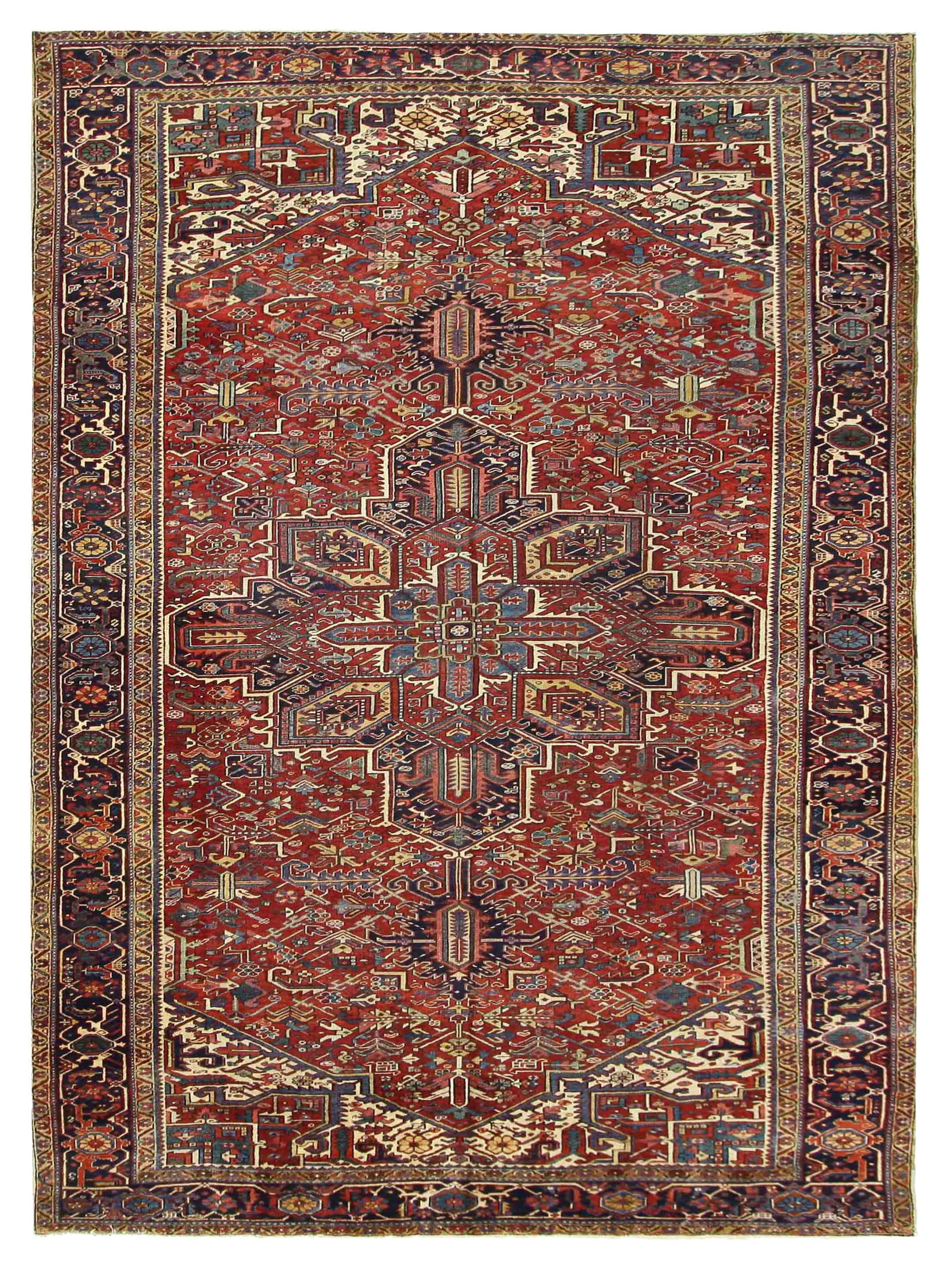 Antique Heriz Rust 10x17