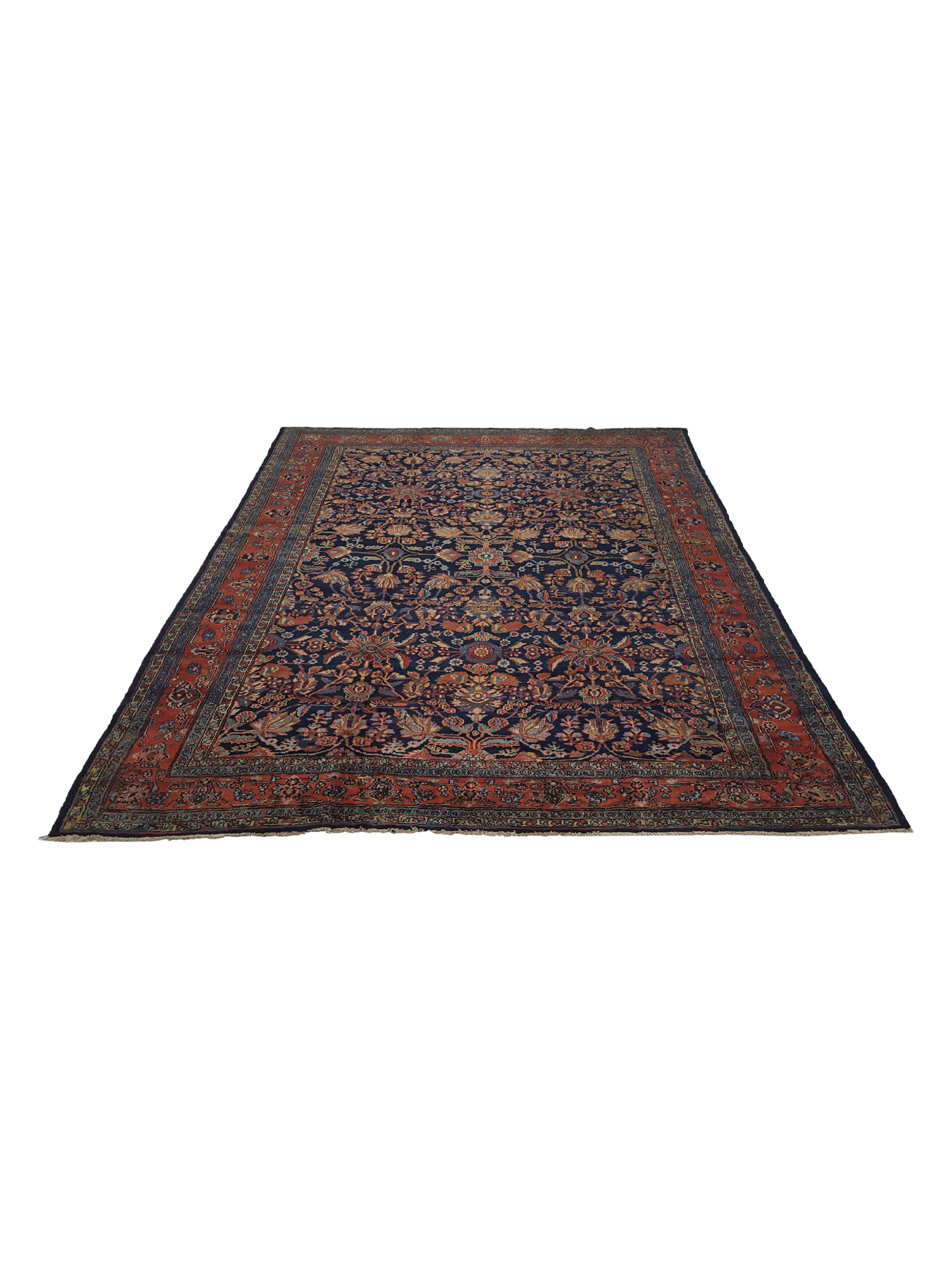 Antique Bibikabad Indigo 10x14 - Image 2 of 6