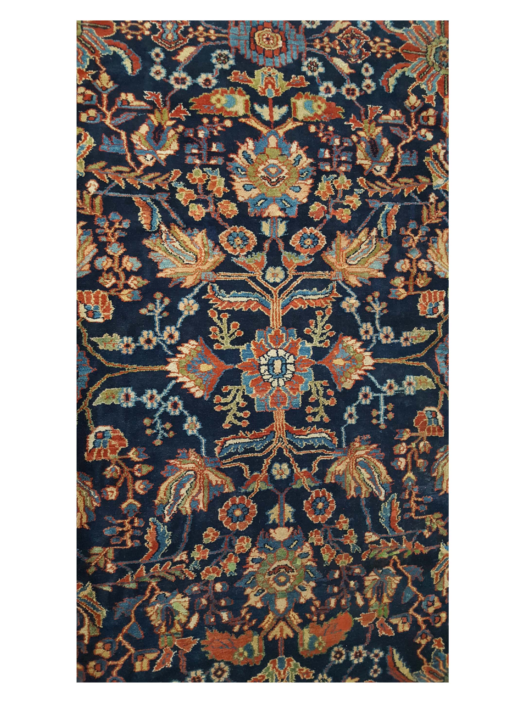 Antique Bibikabad Indigo 10x14 - Image 5 of 6
