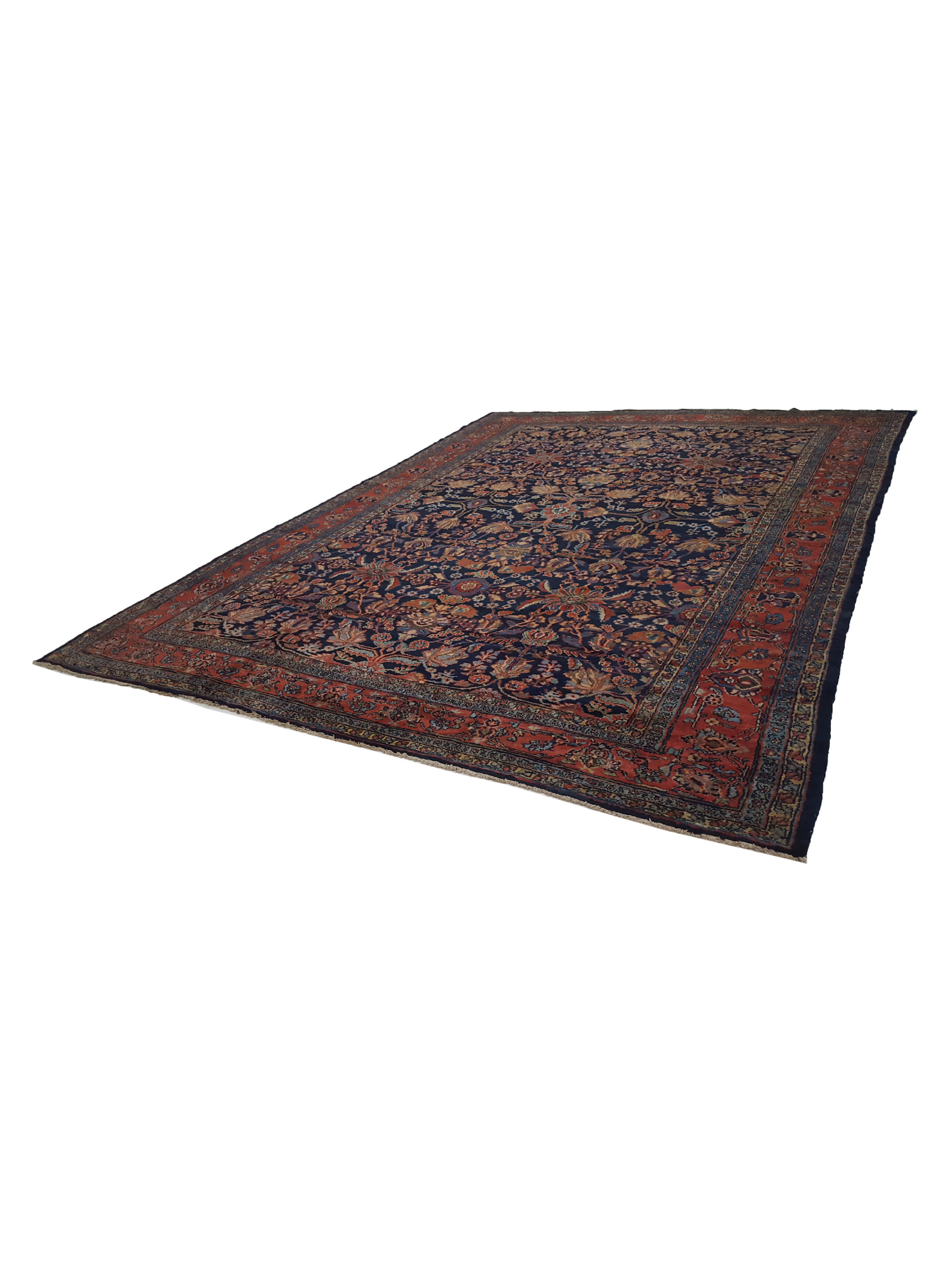 Antique Bibikabad Indigo 10x14 - Image 6 of 6