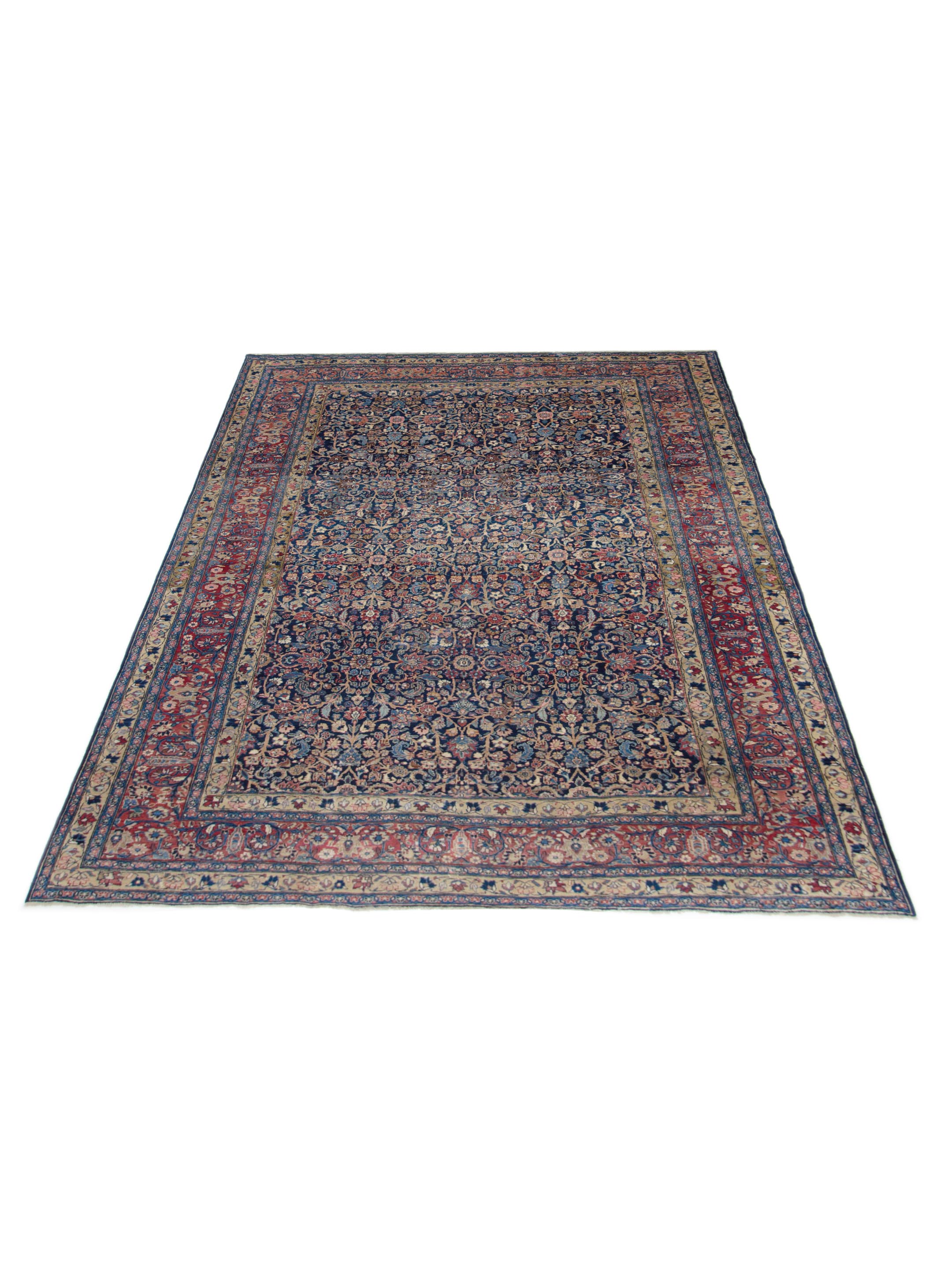Antique Mashad Indigo 10x14 - Image 2 of 6