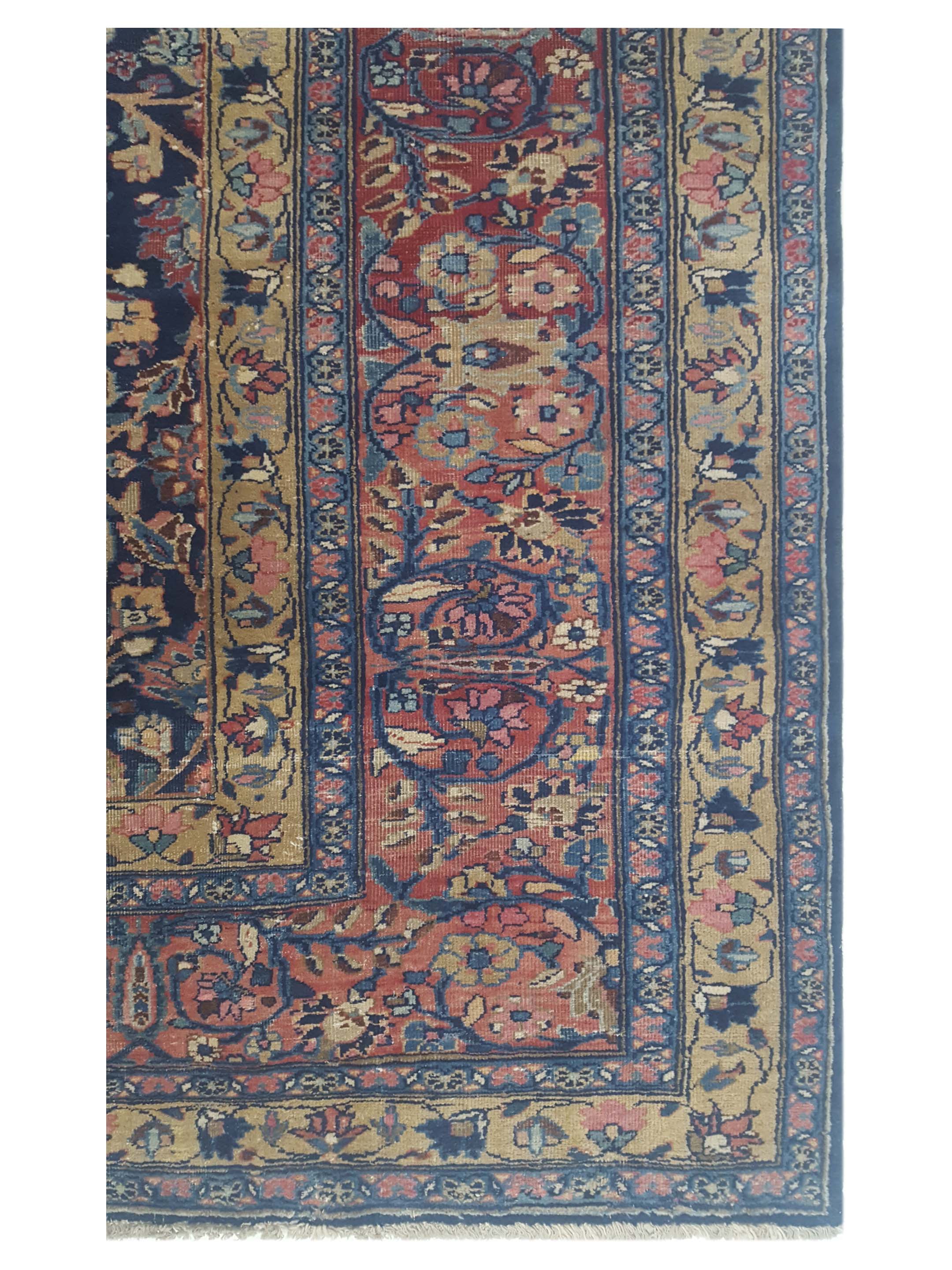 Antique Mashad Indigo 10x14 - Image 3 of 6
