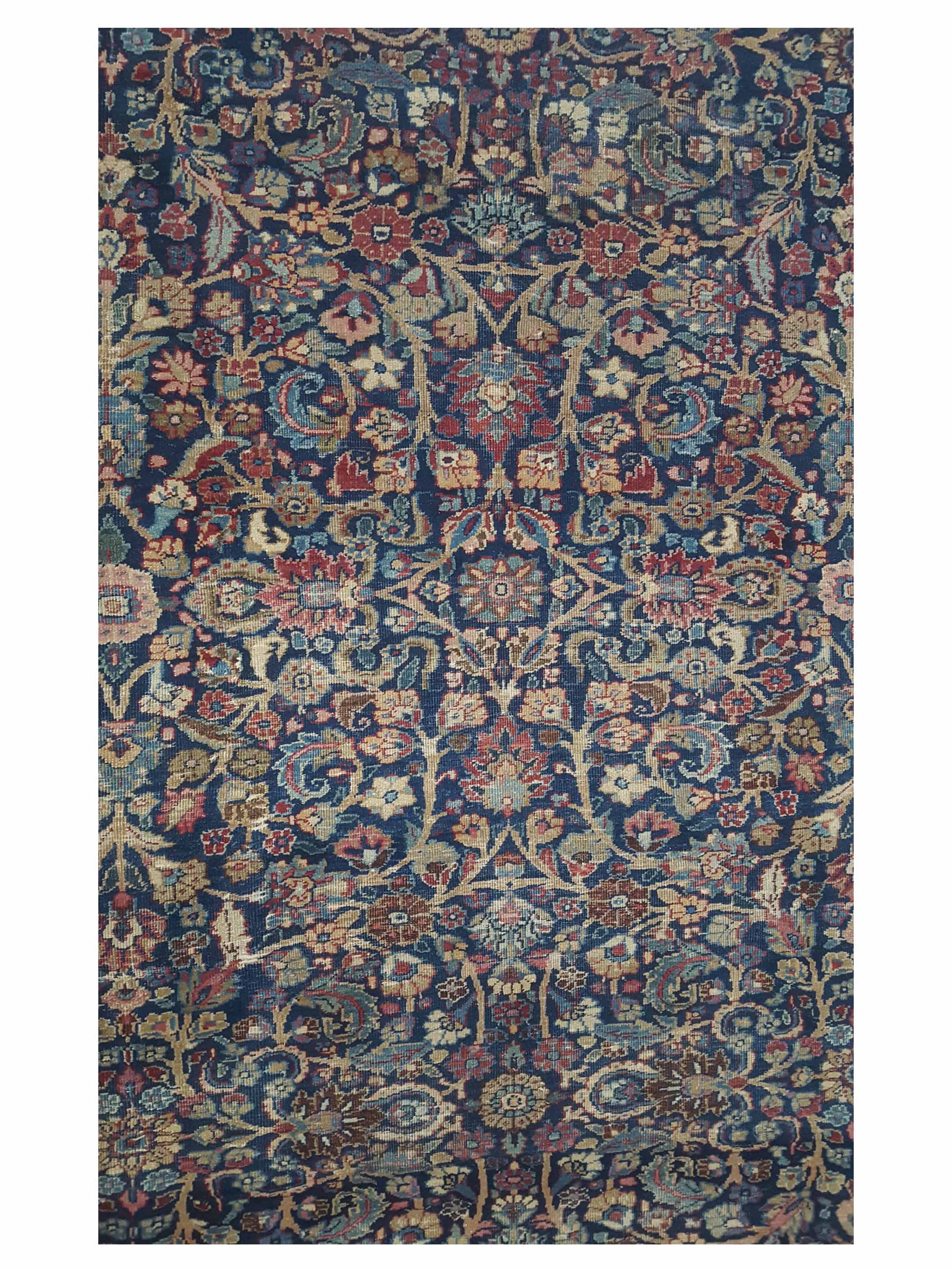 Antique Mashad Indigo 10x14 - Image 4 of 6