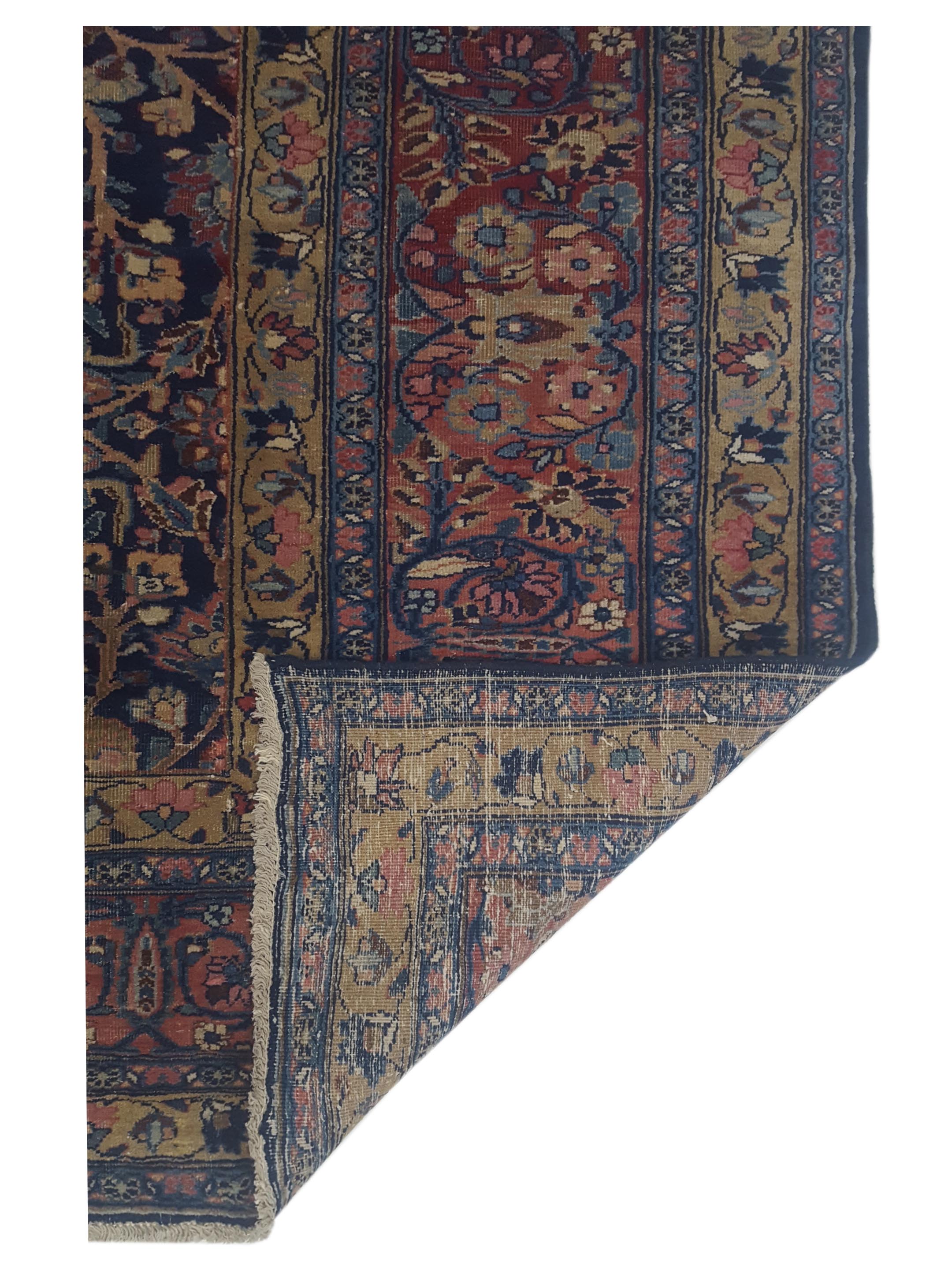 Antique Mashad Indigo 10x14 - Image 5 of 6