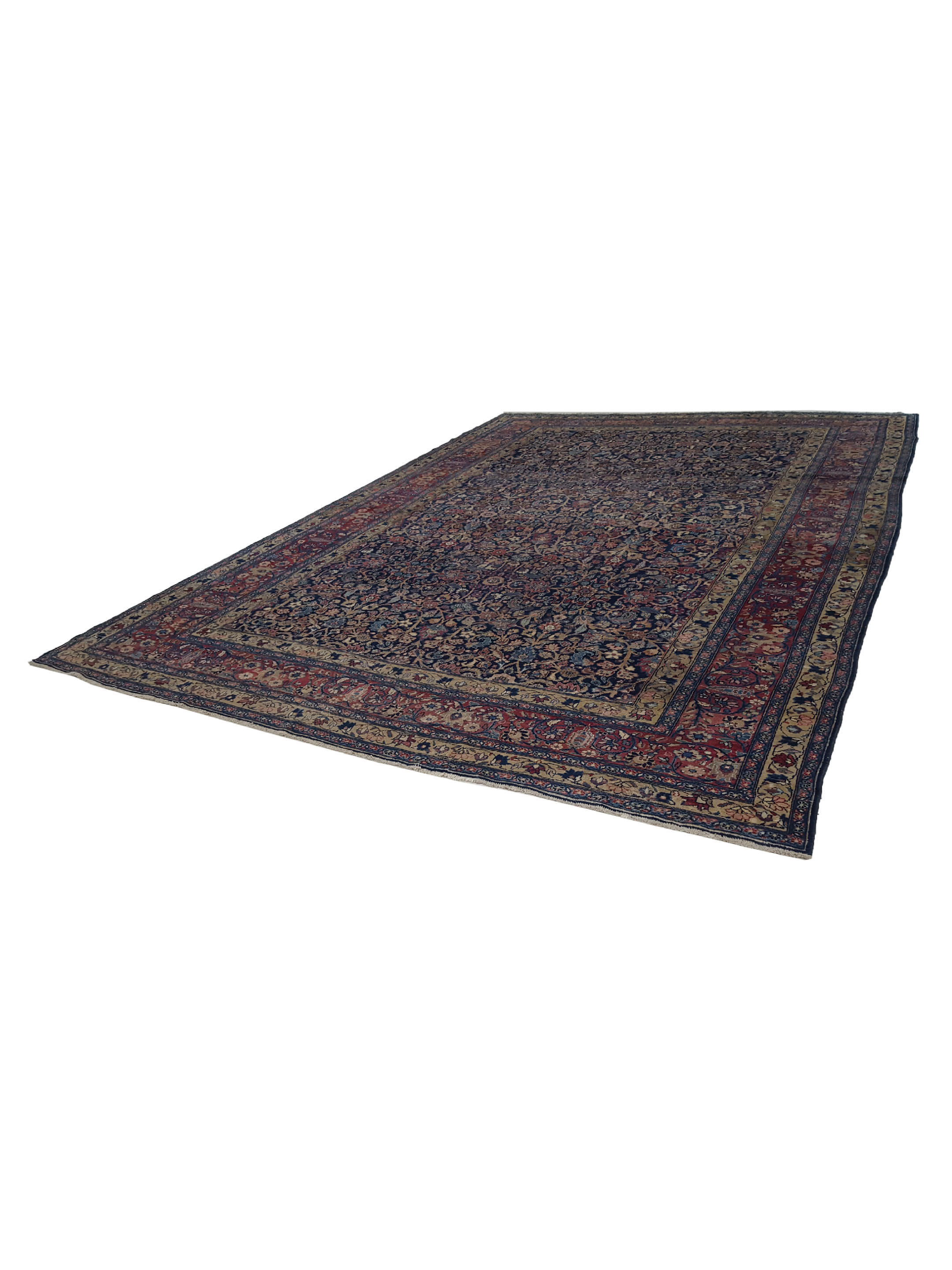Antique Mashad Indigo 10x14 - Image 6 of 6
