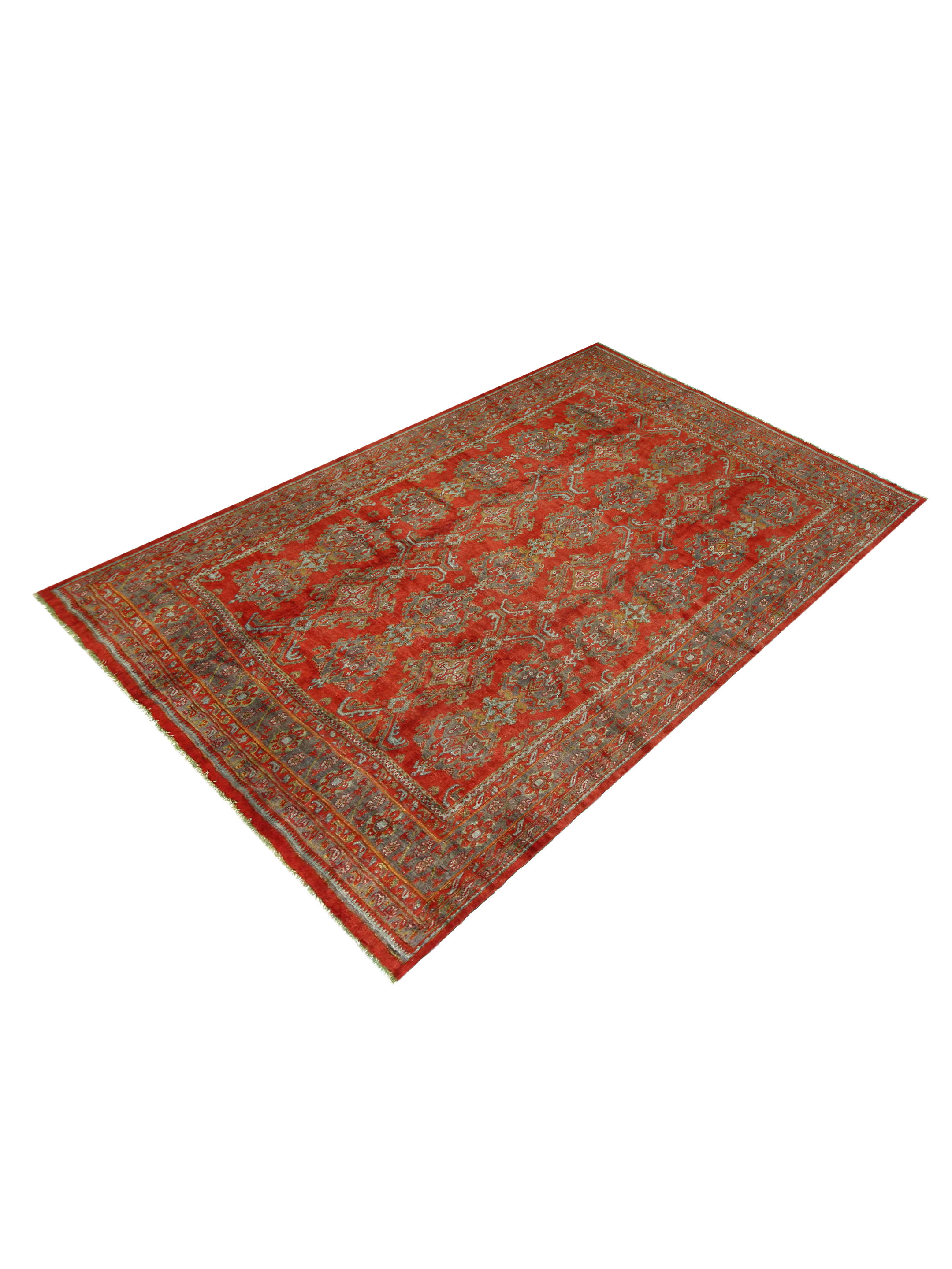 Antique Ushak Rust 14x15 - Image 6 of 7