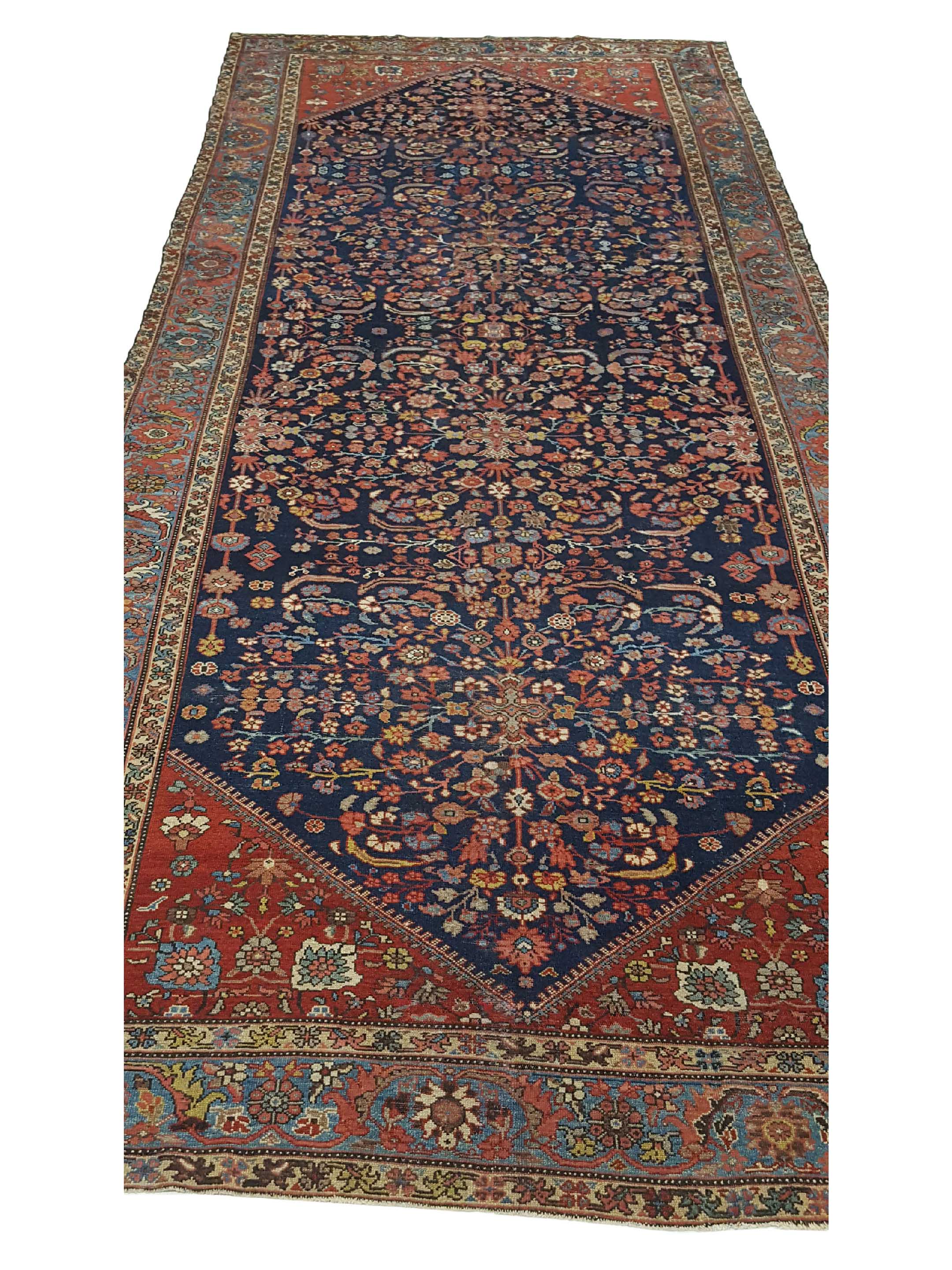 Antique Malayer Indigo 7x17 - Image 2 of 6