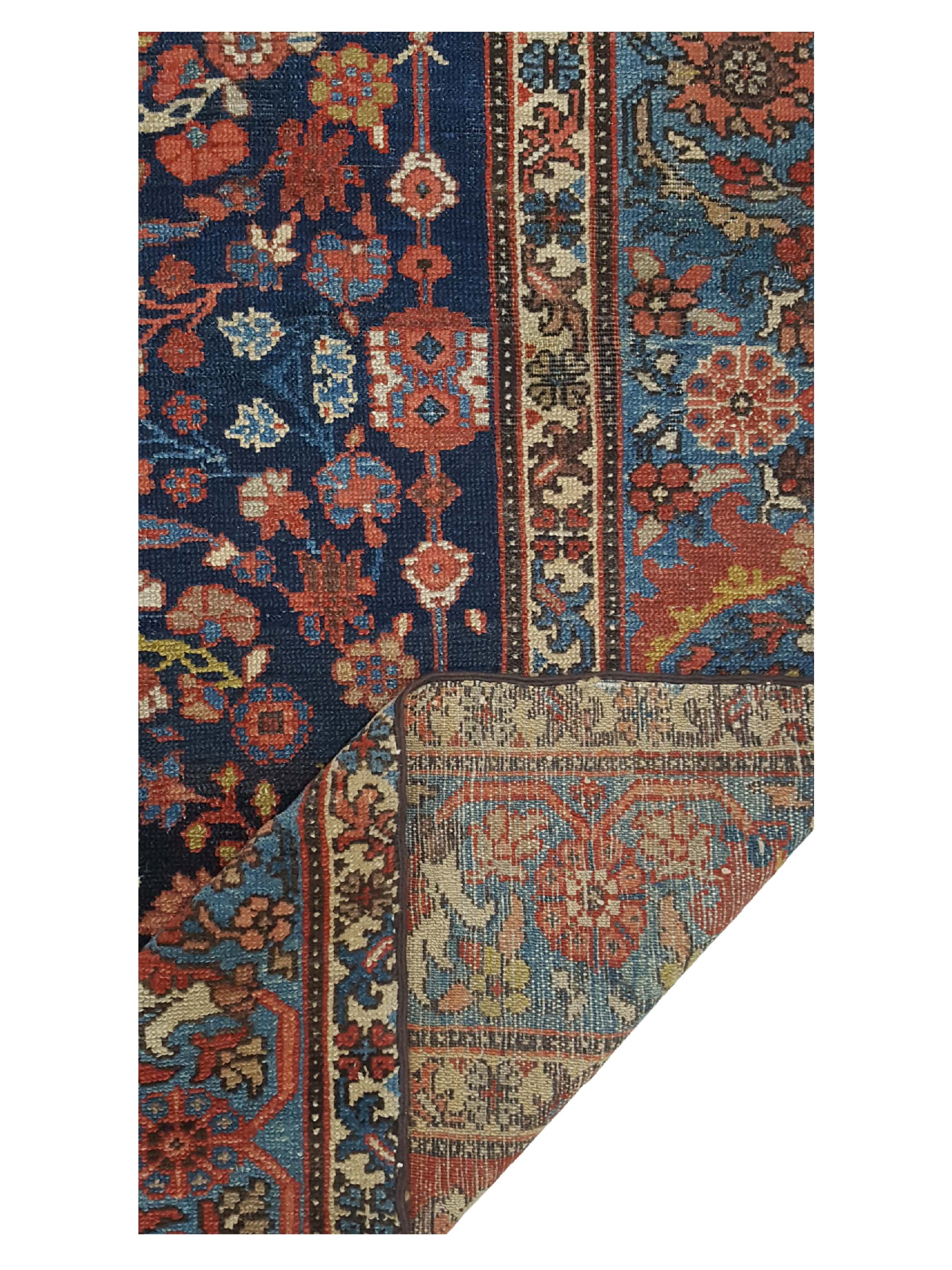 Antique Malayer Indigo 7x17 - Image 3 of 6