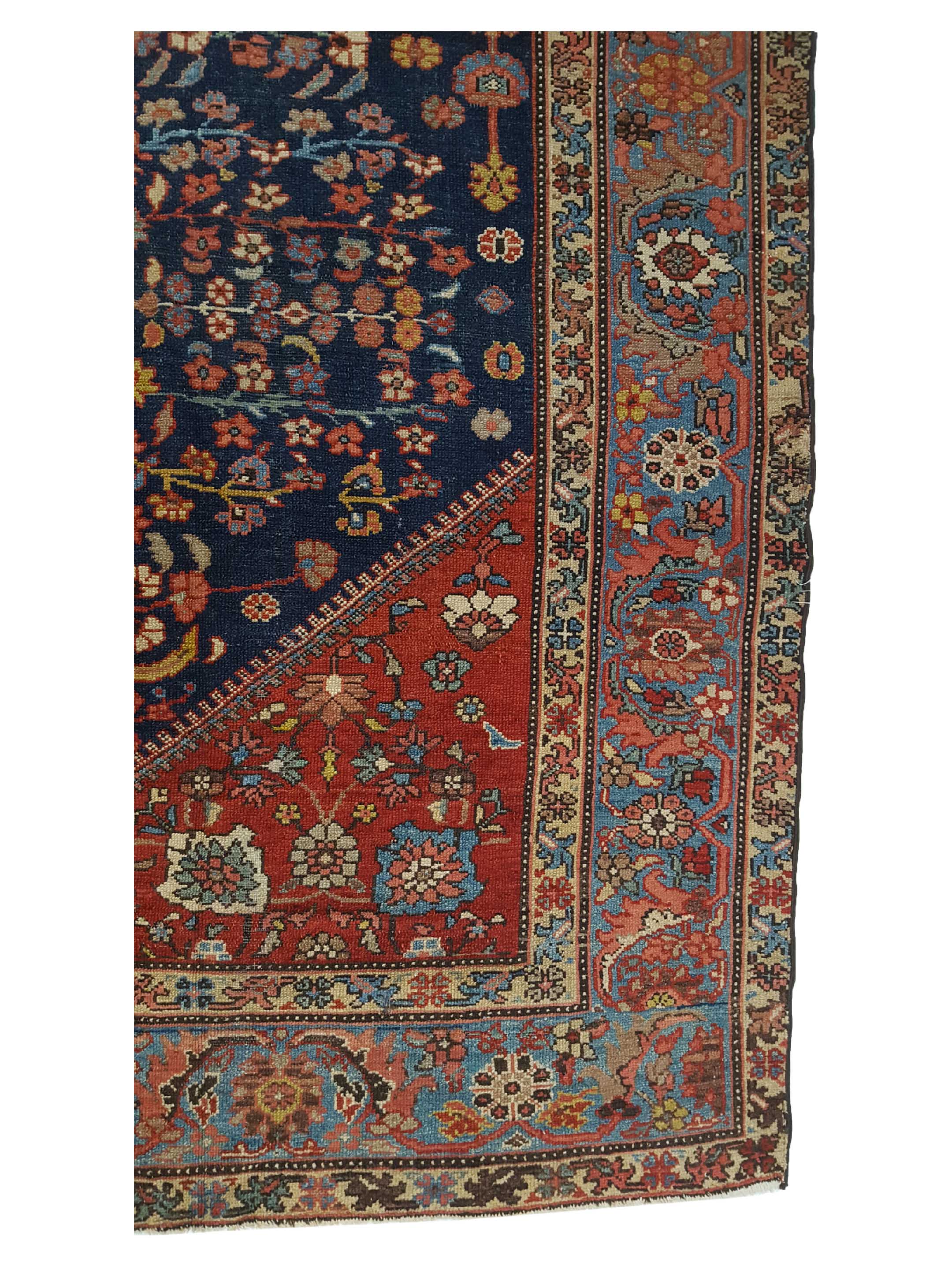 Antique Malayer Indigo 7x17 - Image 4 of 6