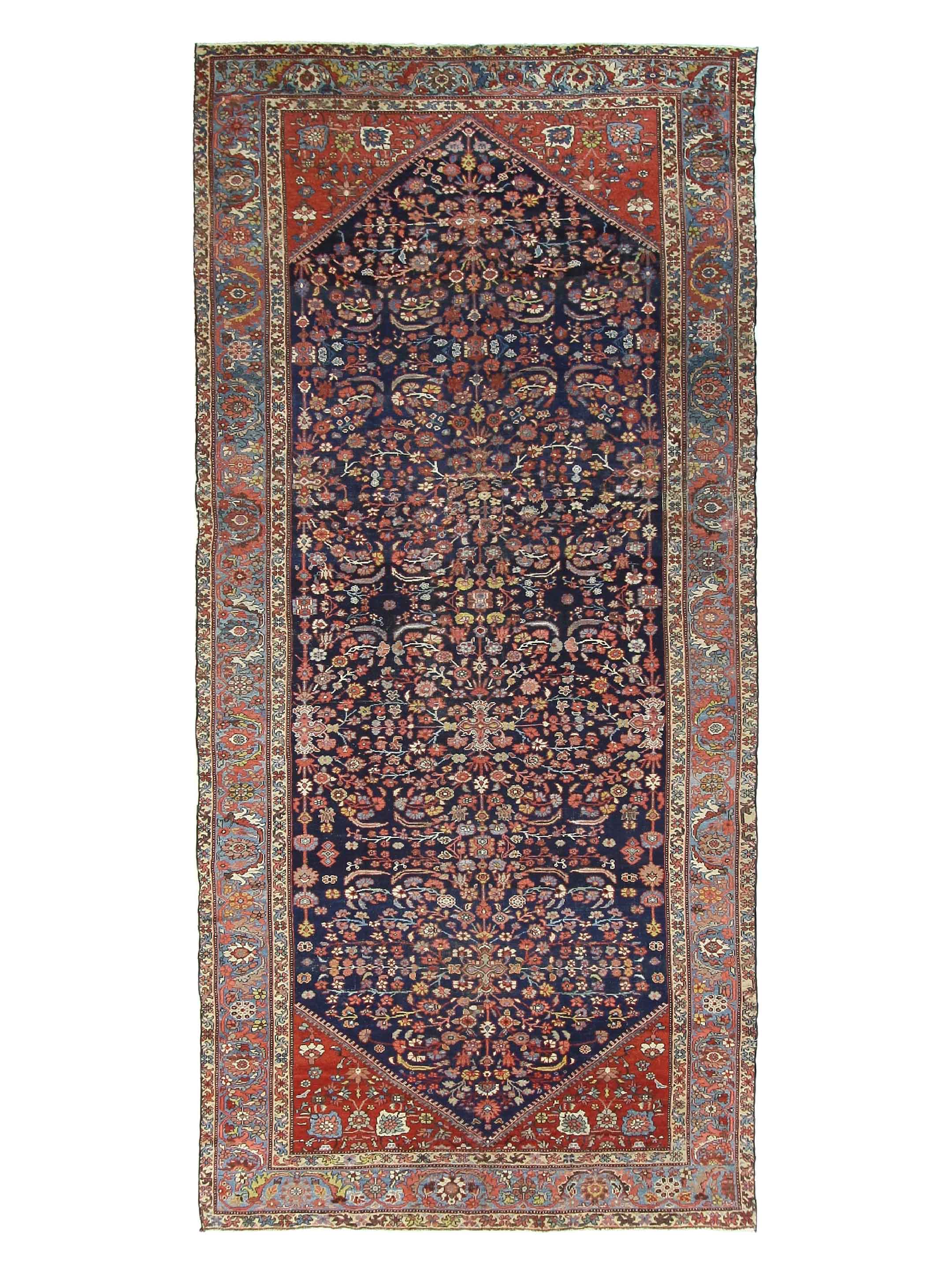 Antique Malayer Indigo 7x17