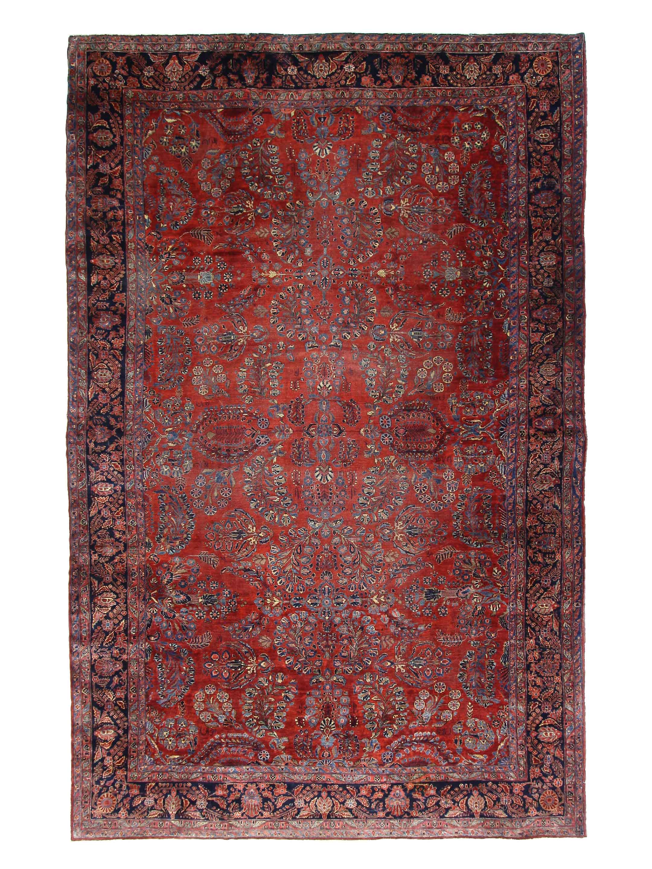 Antique Sarouk Rust 13x20