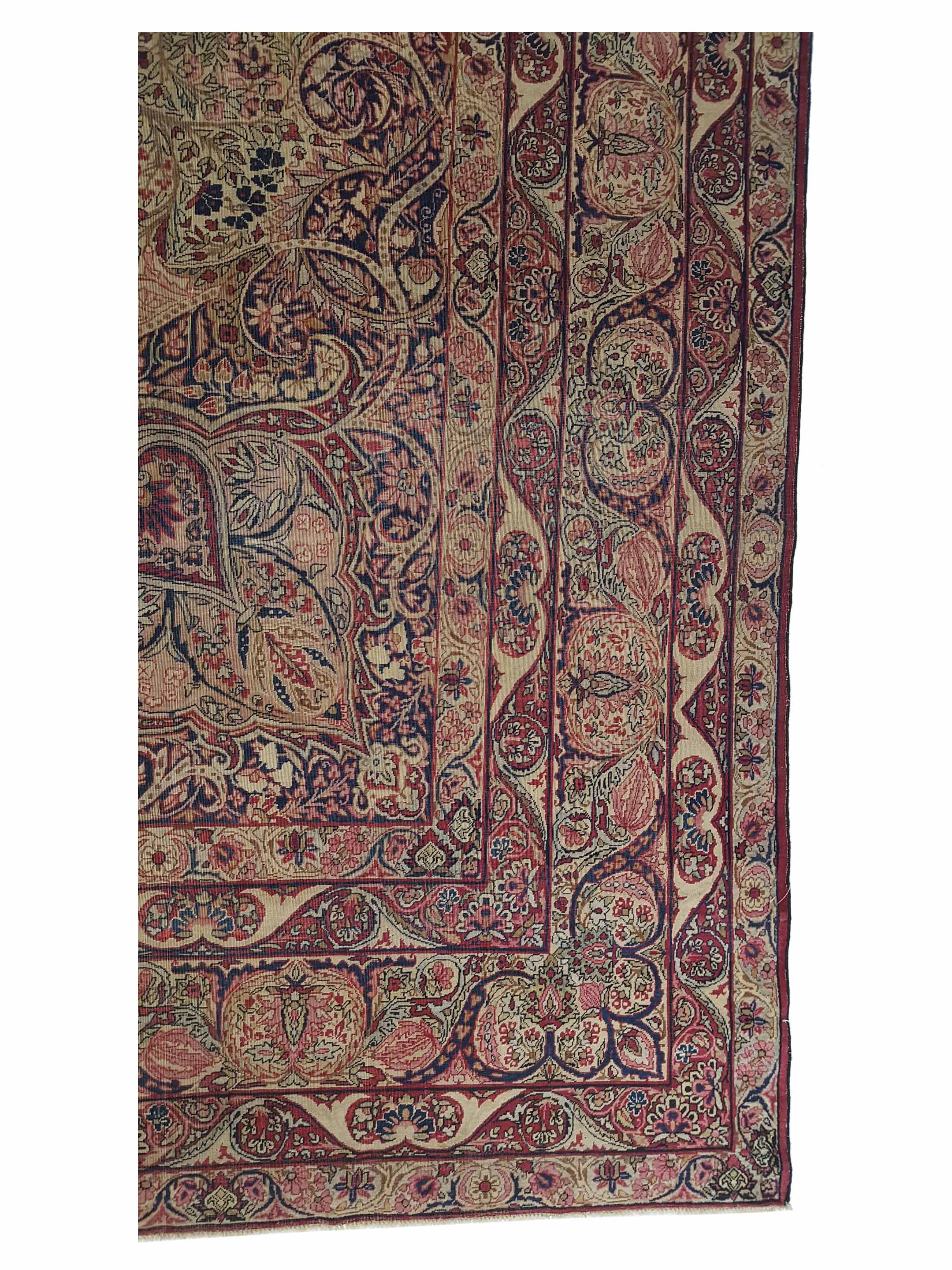 Antique Raver Kerman Coral 9x12 - Image 4 of 7