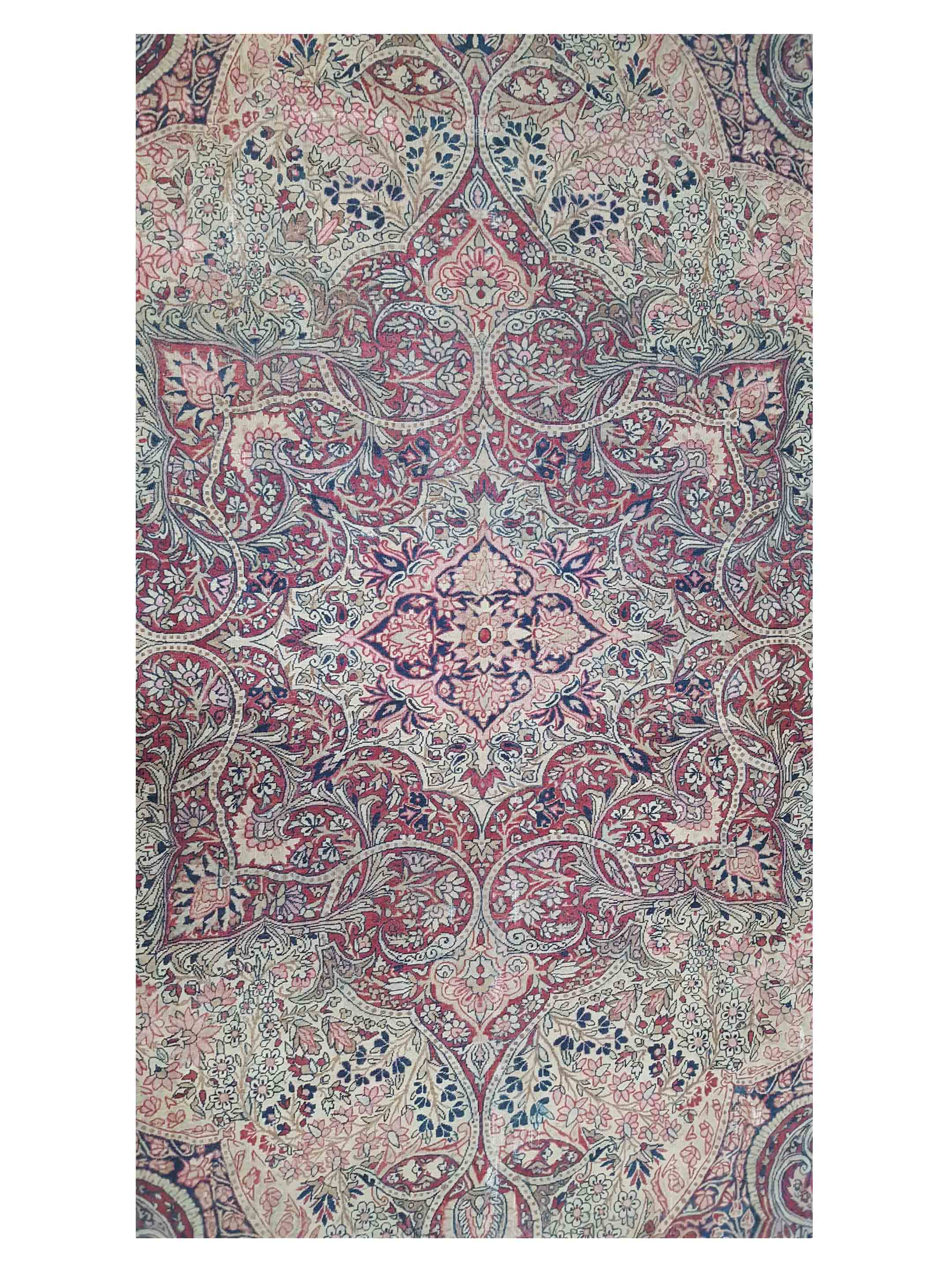 Antique Raver Kerman Coral 9x12 - Image 5 of 7